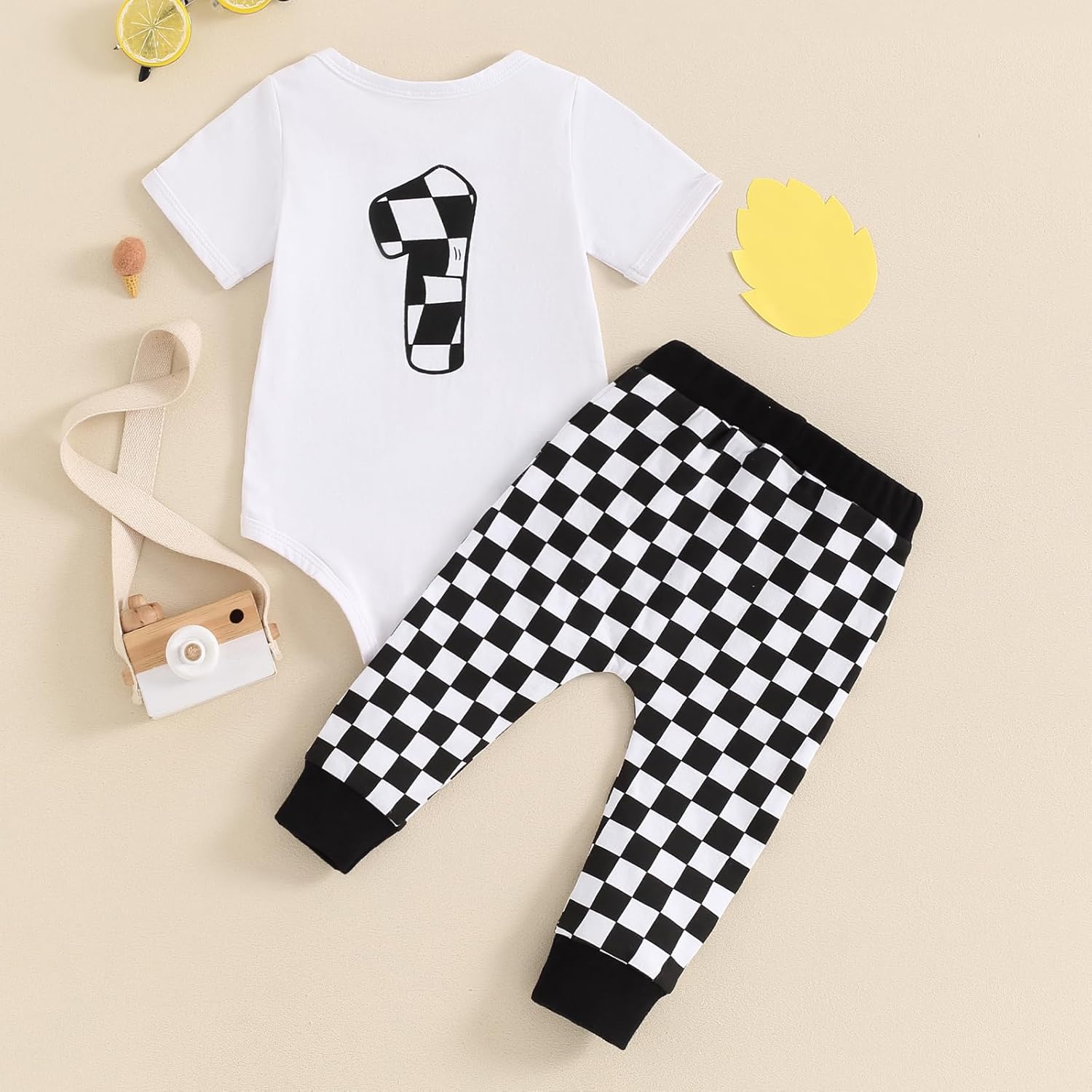 Suolongsama 1st2nd Birthday Boy Outfit Set For Car Race