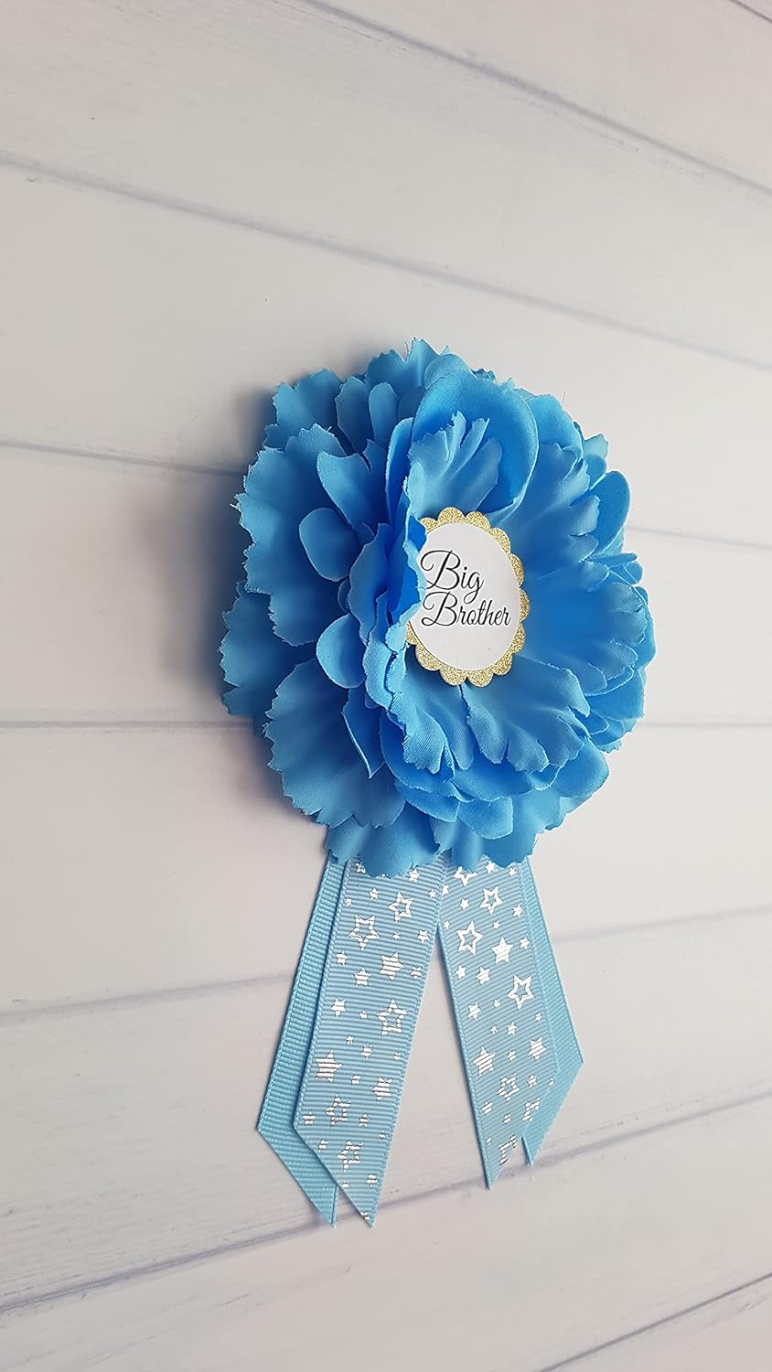 Sash Dads Pin - Maternity Belt USA Made Blue Baby Boy Shower