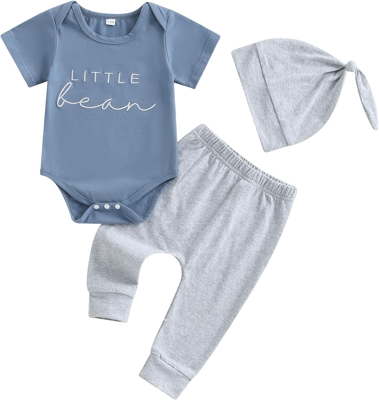 Newborn Boys Little Bean Outfit Set for Summer