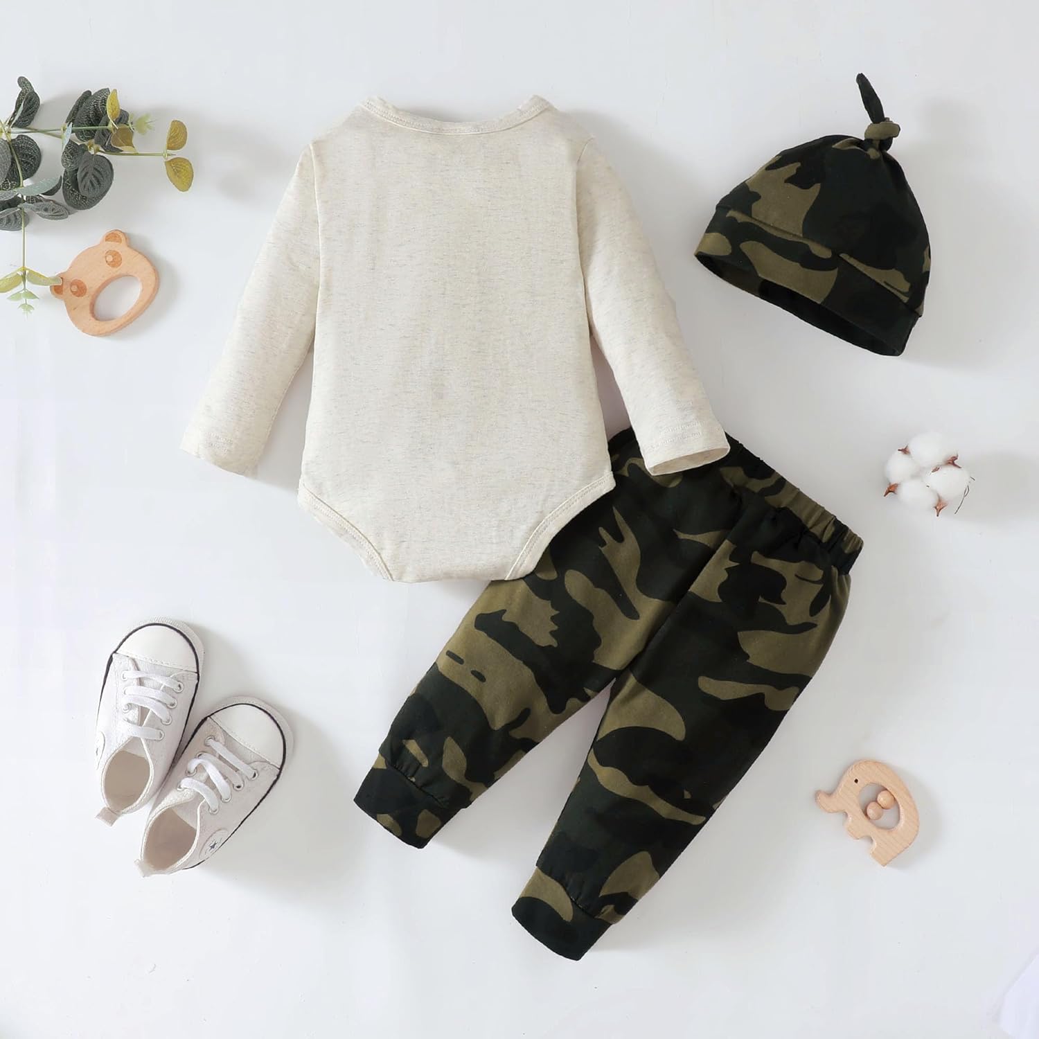 Saeaby - infant boys fall winter outfit set - long sleeve romper pants