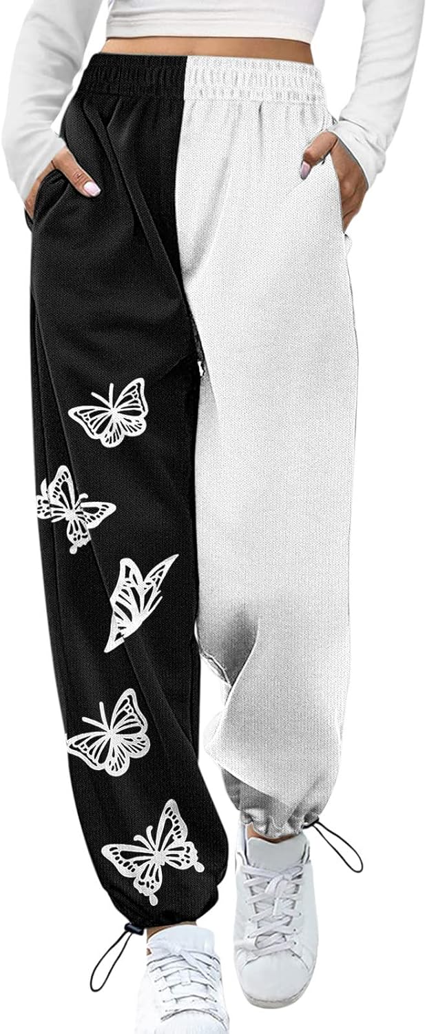SDBRLD Christmas Print Womens Winter Sherpa Fleece Sweatpants