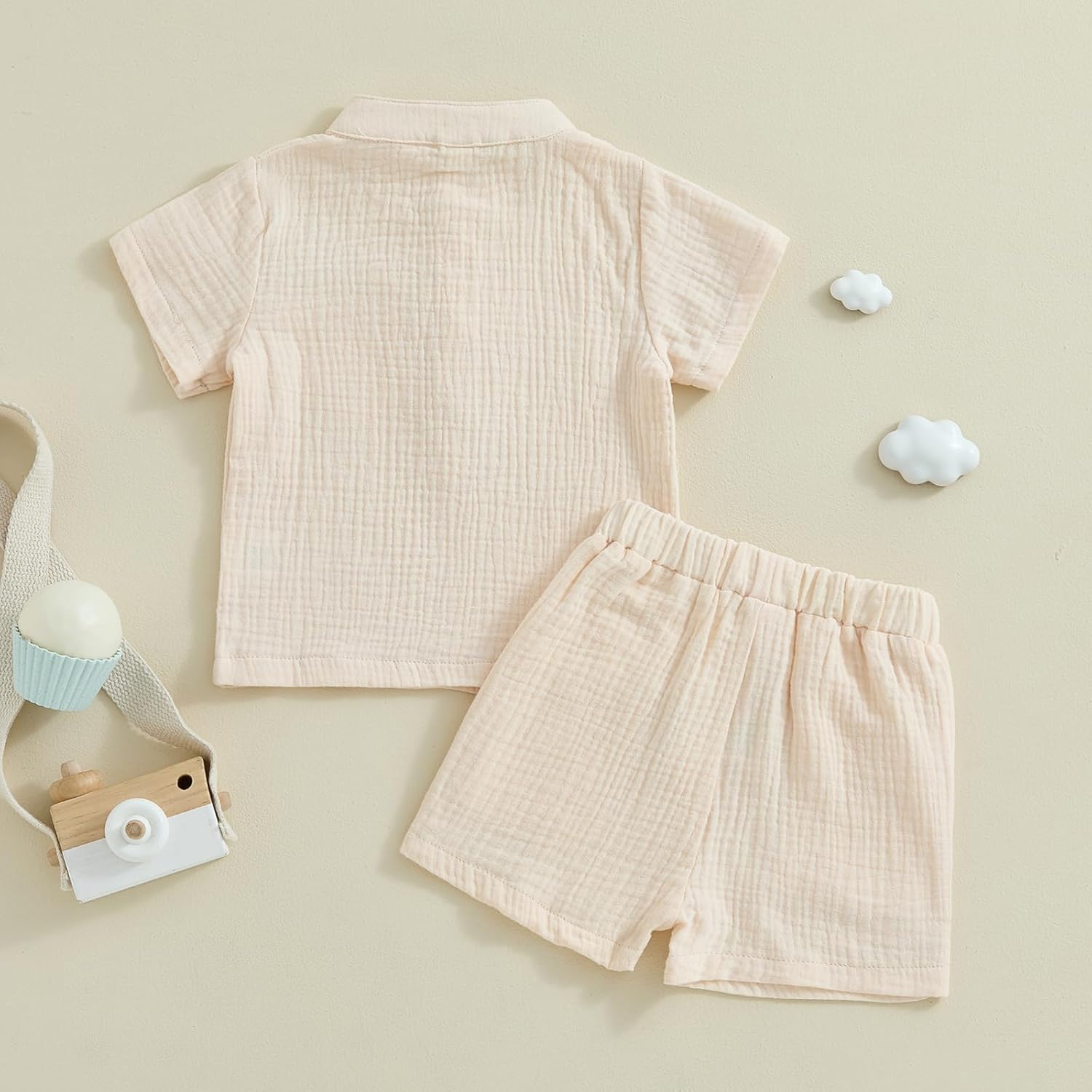 Little gentleman button-up short set