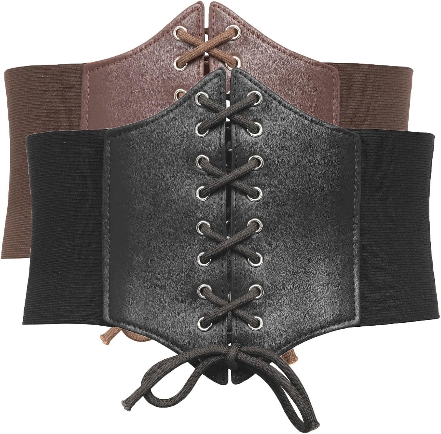 GRACE KARIN Adjustable Leather Waist Belt with Lace-up Closure for Women