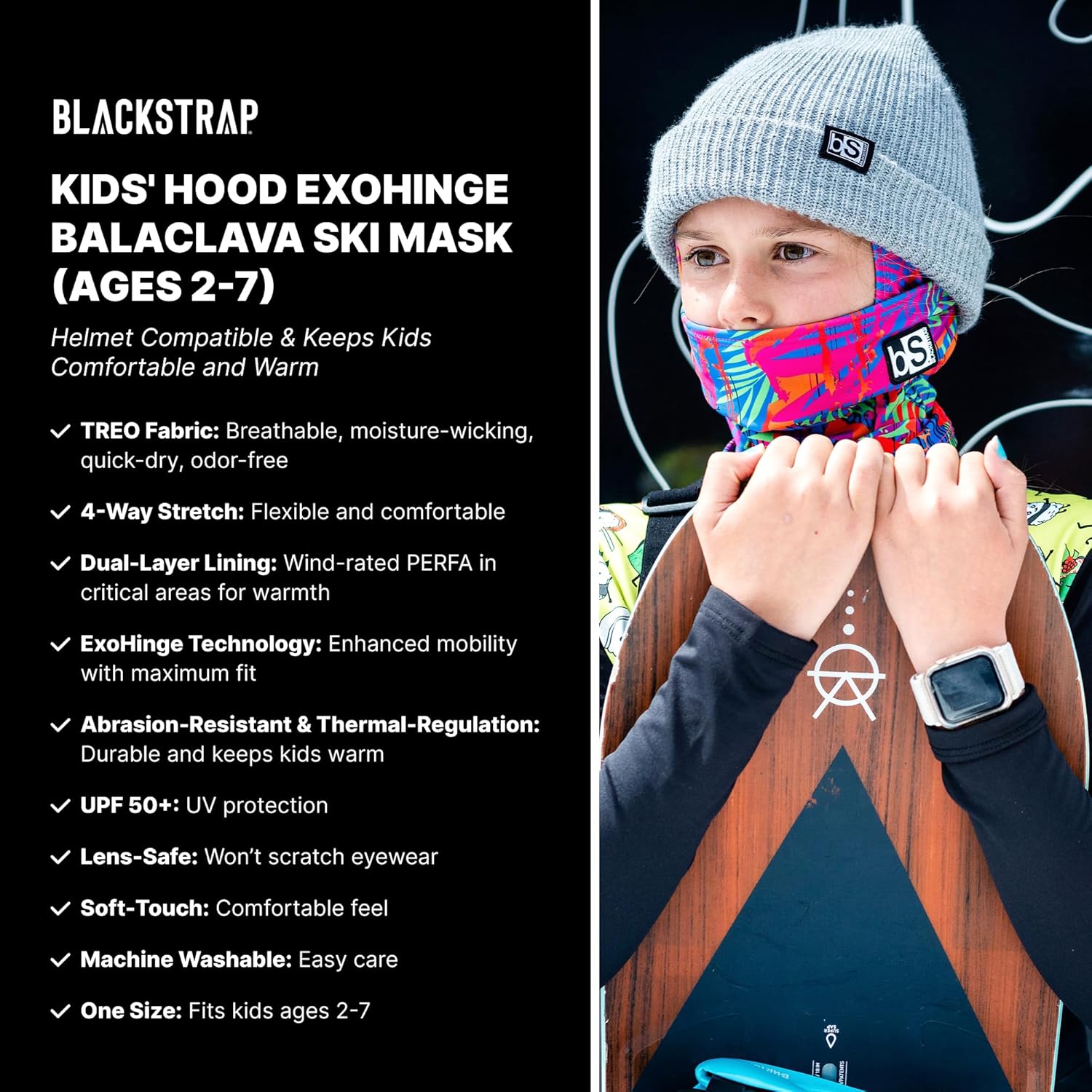 BlackStrap Kids Ski Mask Hood Balaclava