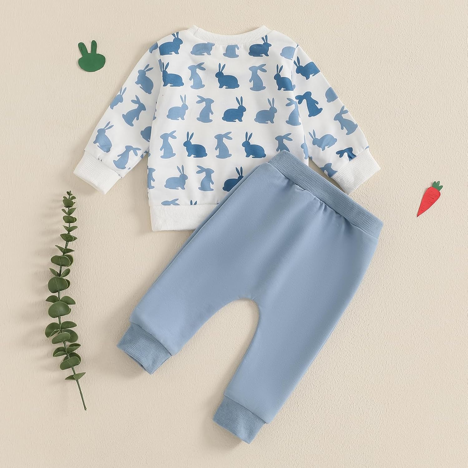 Bunny Long sleeve sweater and pants set for babies