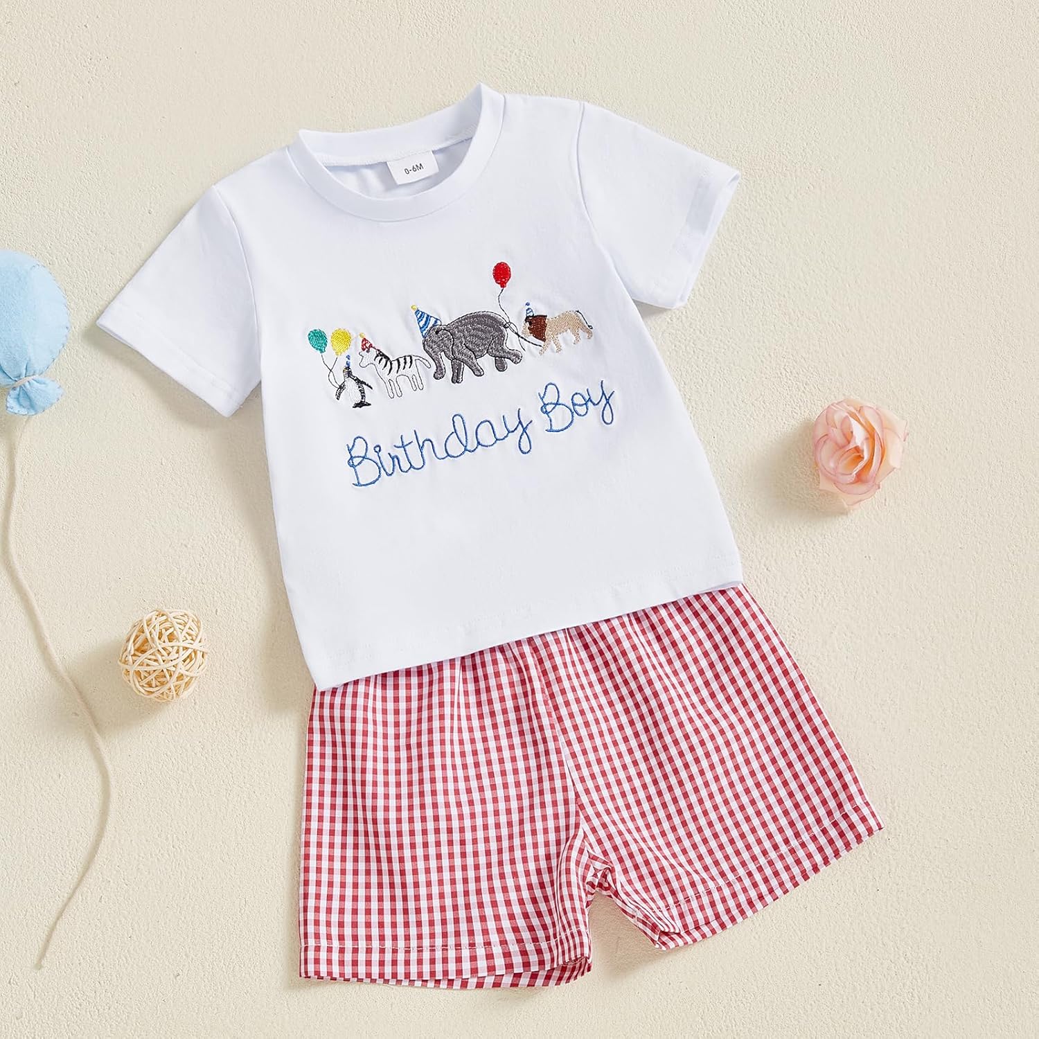 Toddler Boy Birthday Embroidered Set