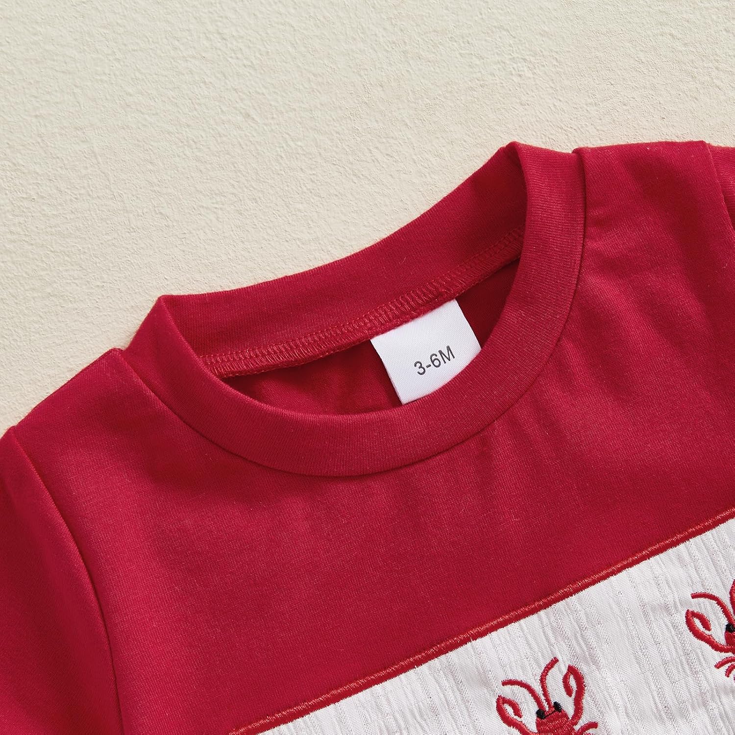 Crawfish Outfit Set Toddler Boy lobster embroidery fishing t shirt