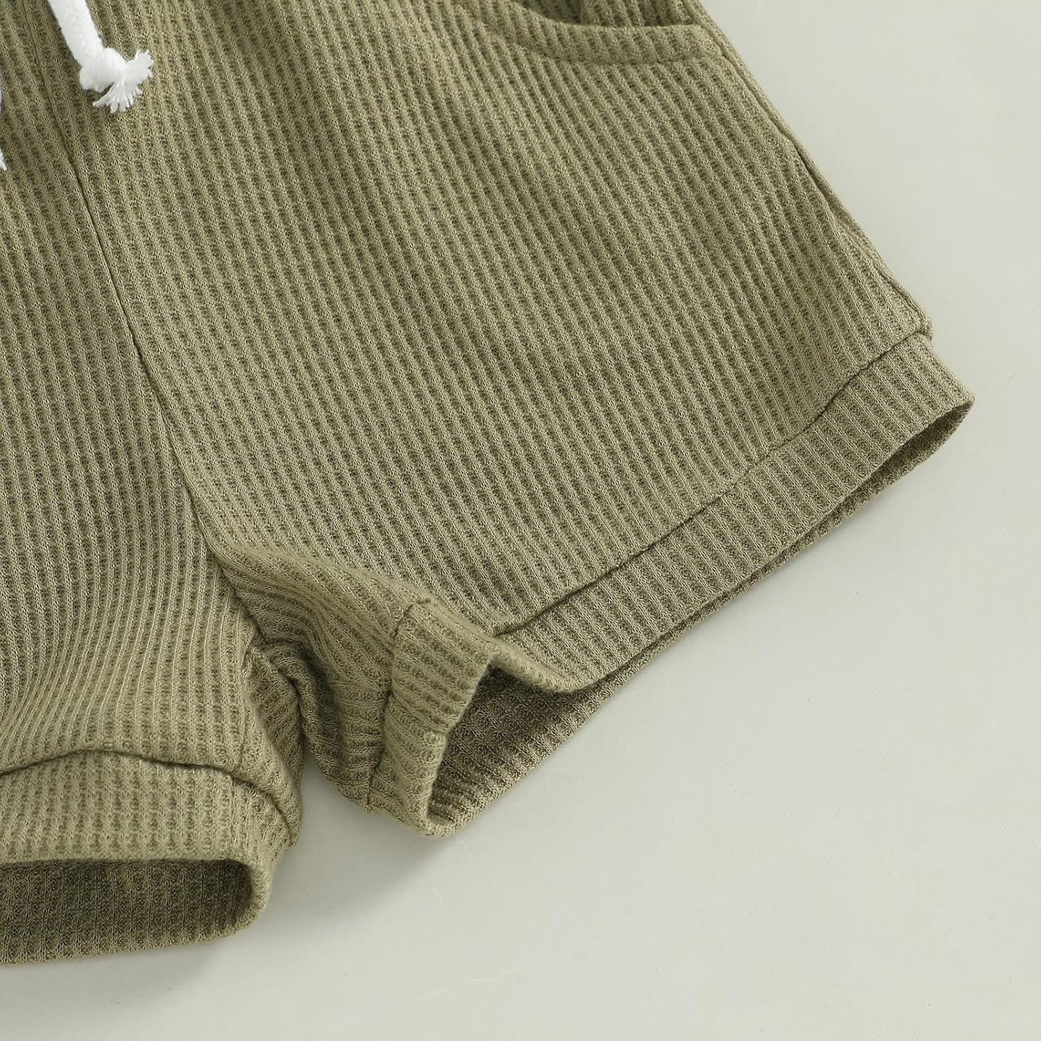 MERSARIPHY Newborn Boy Summer Waffle Knit Romper Set