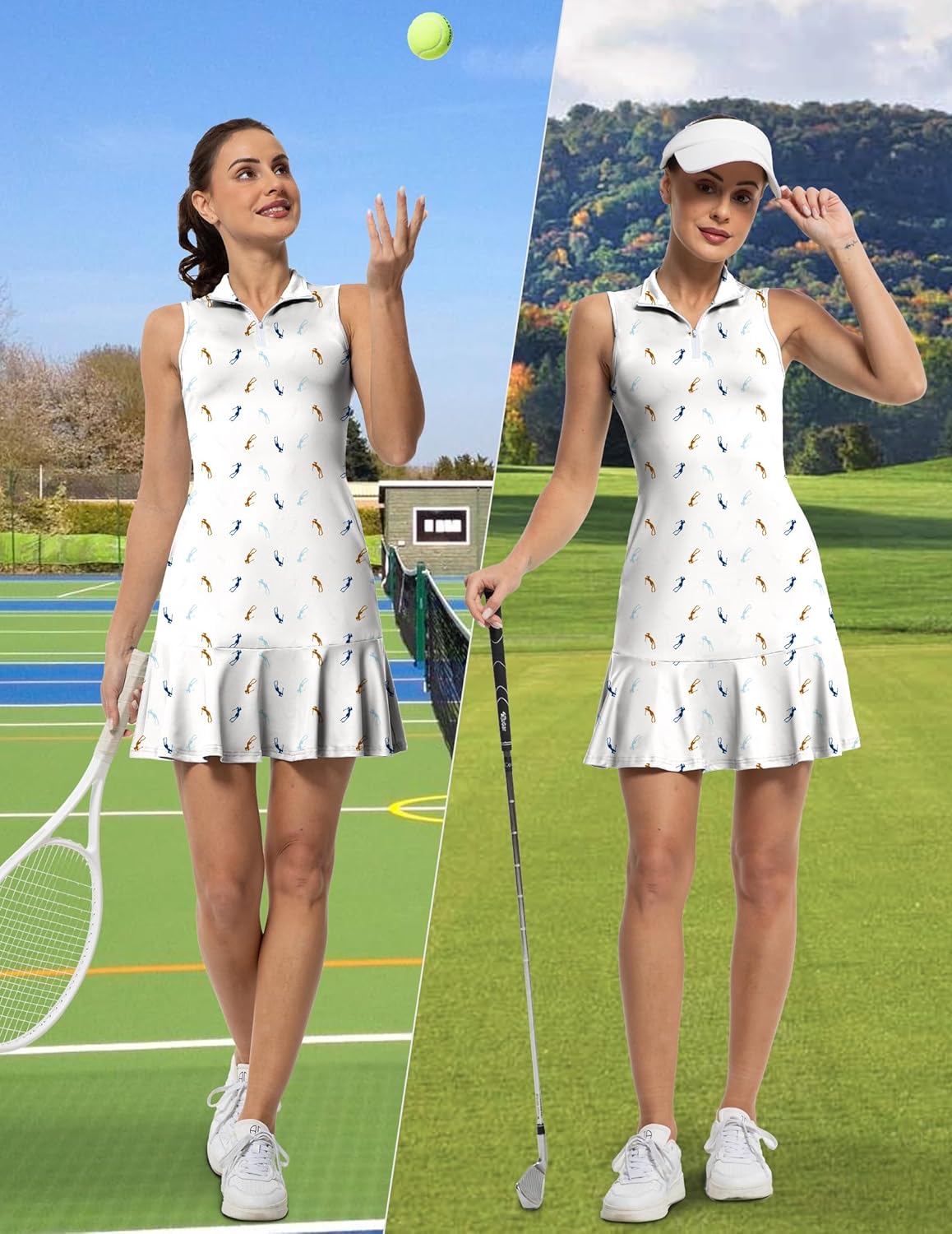 Golf Tennis Sleeveless Dress for Women