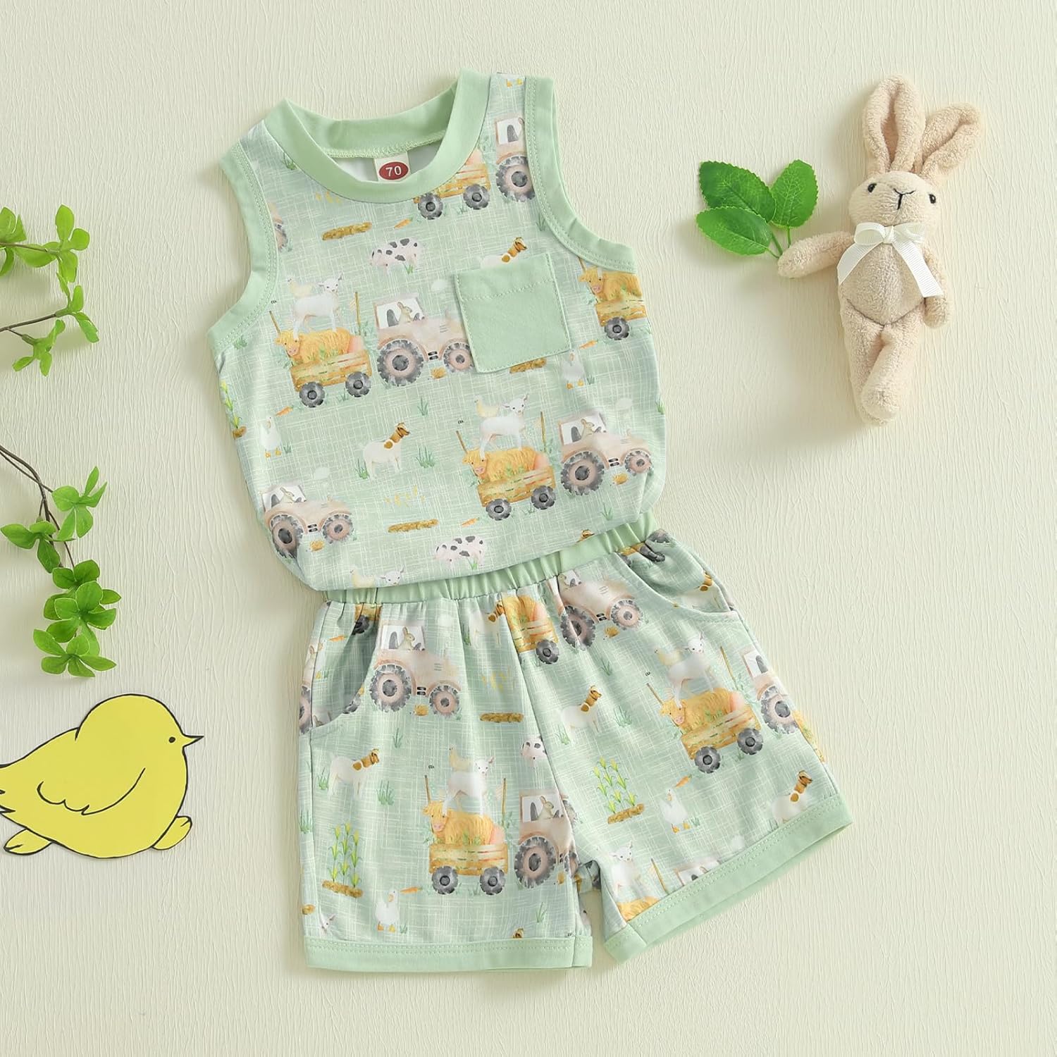 Meiweileya Infant Toddler Farm Tractor Outfit