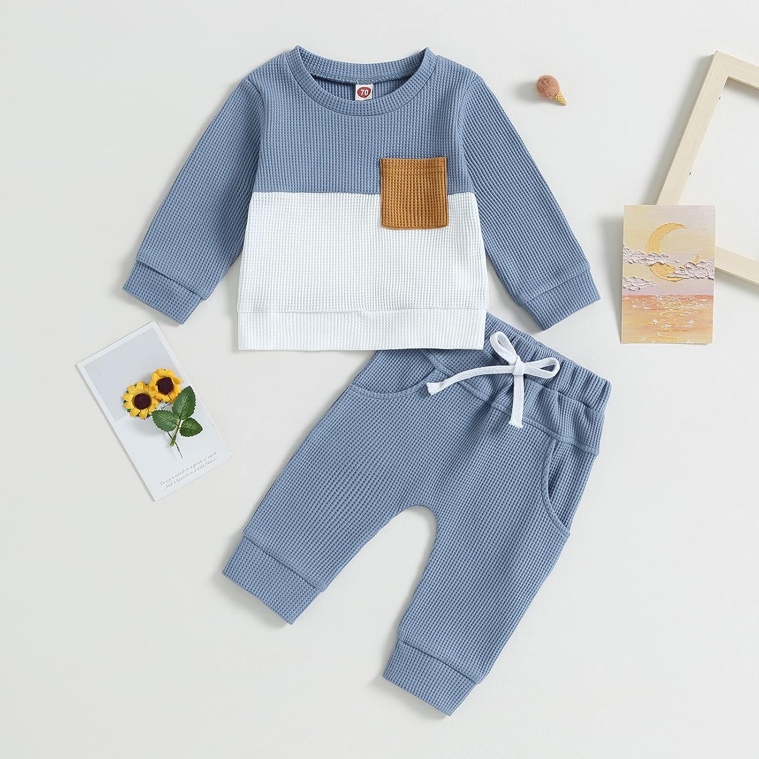 Cozy Fall Winter Toddler Boys Outfit - Soft Cotton-Polyblend