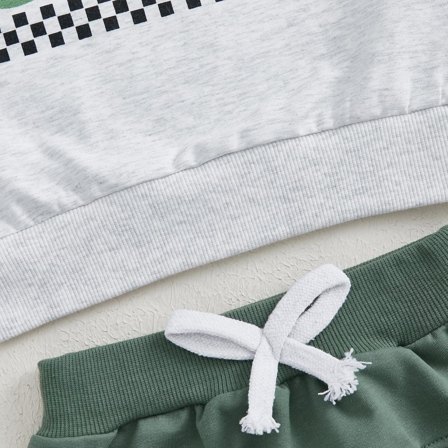 Cute Fall Winter Toddler Boy Outfit Funny Letter Print Sweatshirt Pants Set