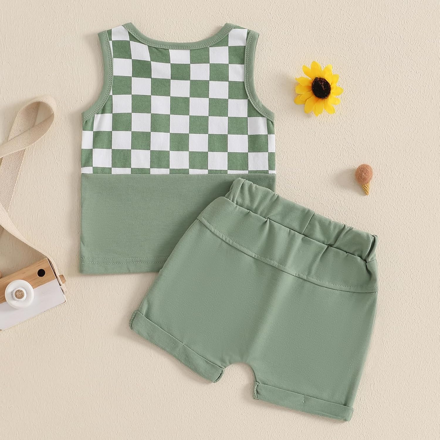 Soft Breathable Baby Boy Summer Set Includes Tank Shorts