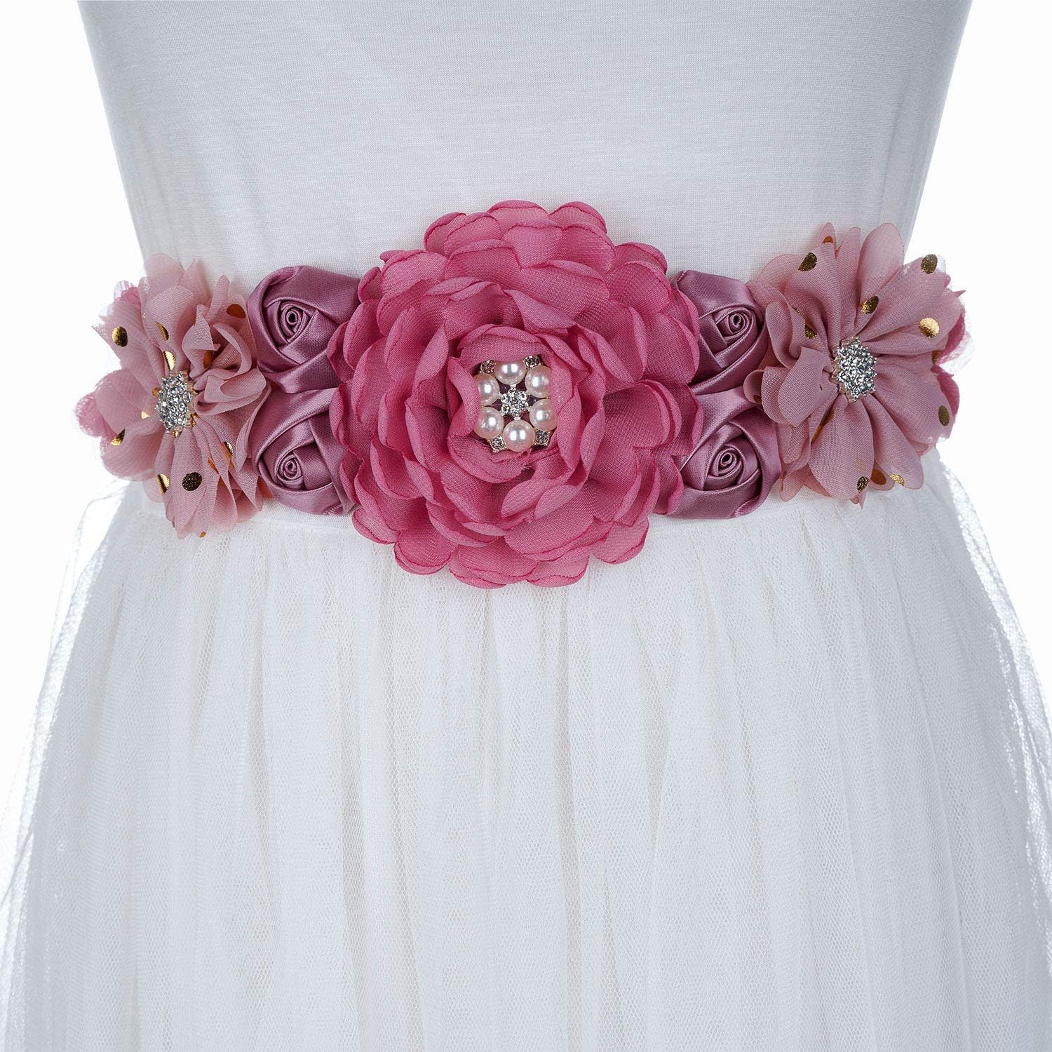 Elegant Floral Maternity Sash