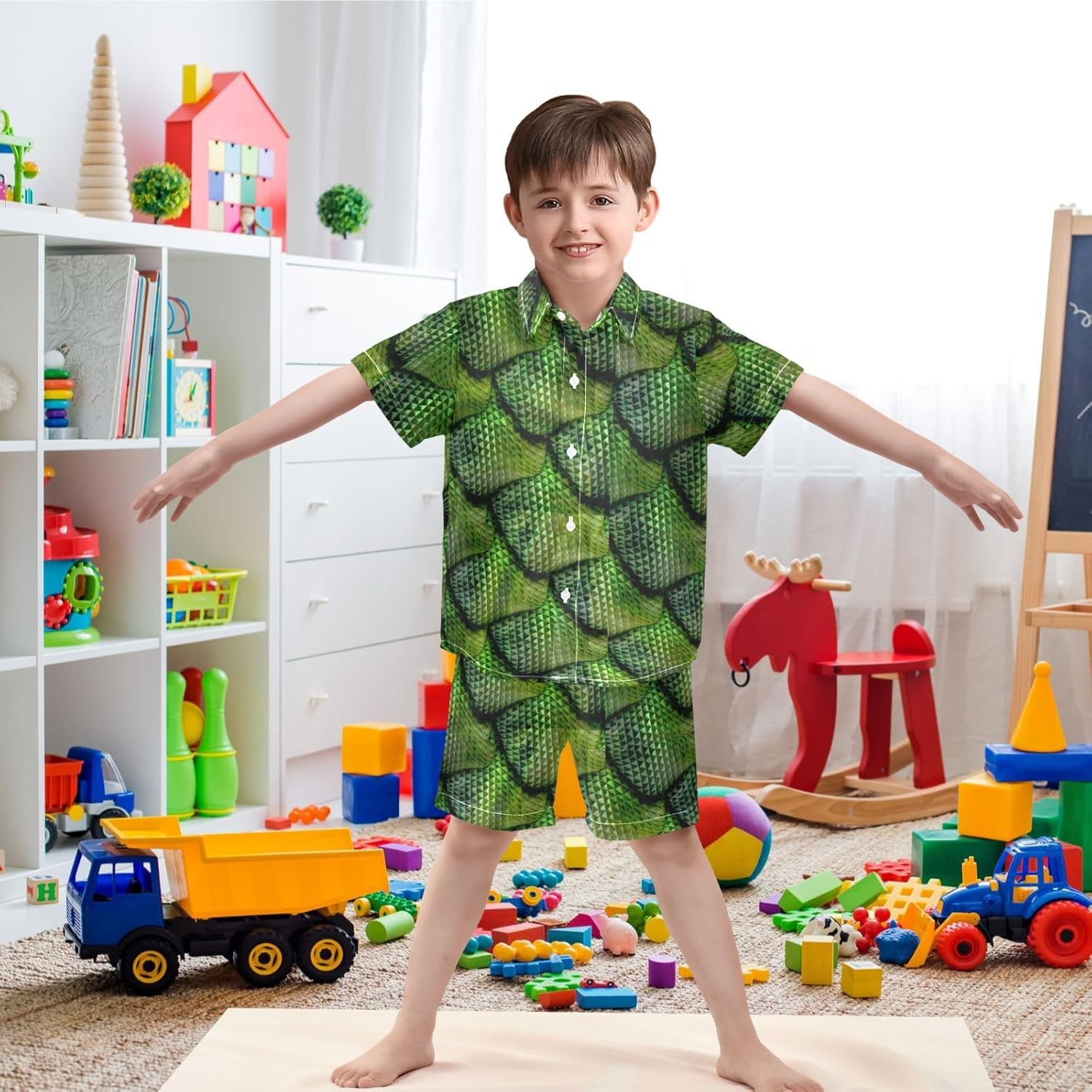 Fun Fits in 3-10Y Visesunny Boys Hawaiian Summer Set