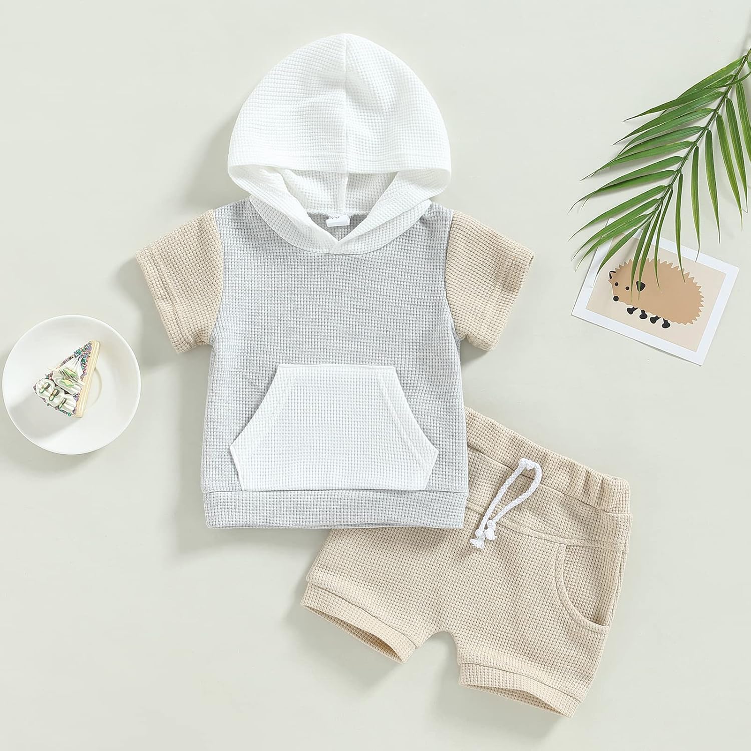 Cute Short Sleeve Hoodie for Baby