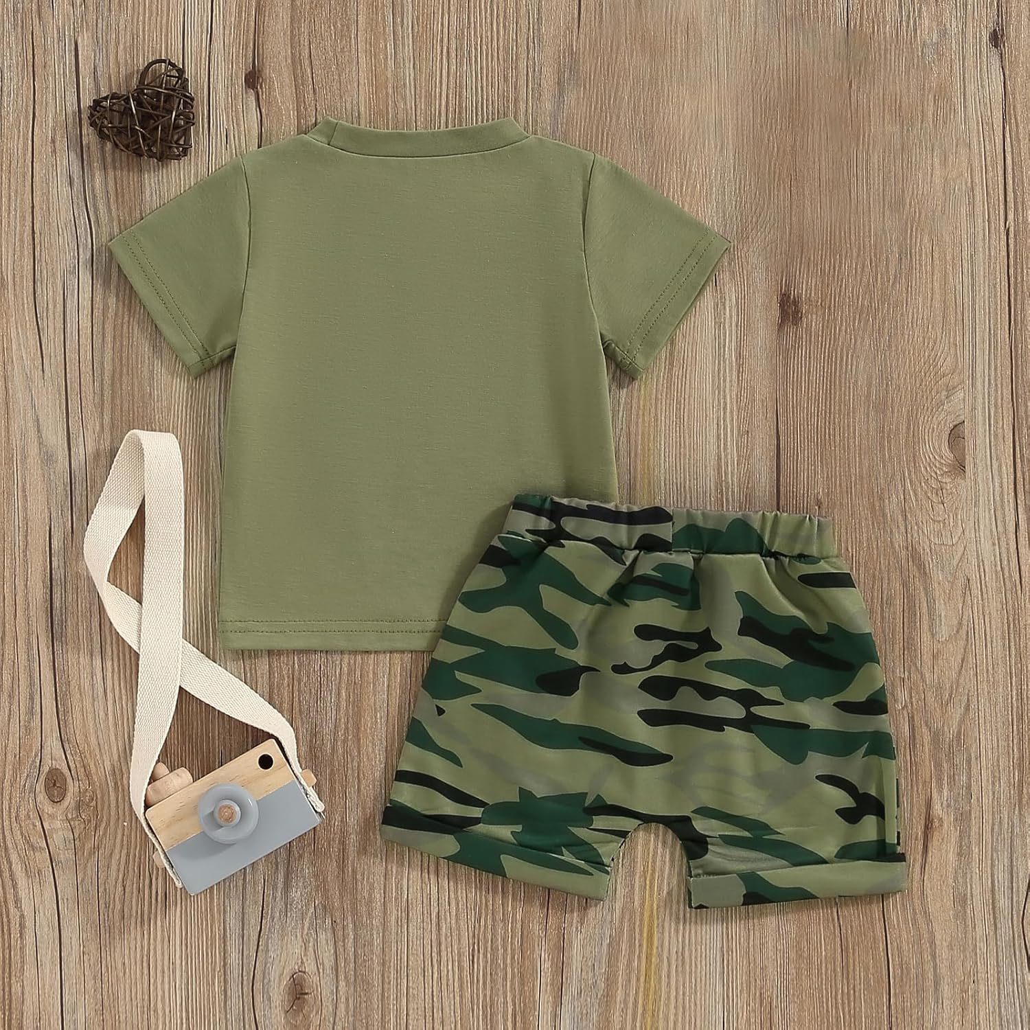 Baby Boy Summer Outfit Set camouflage T-shirt shorts