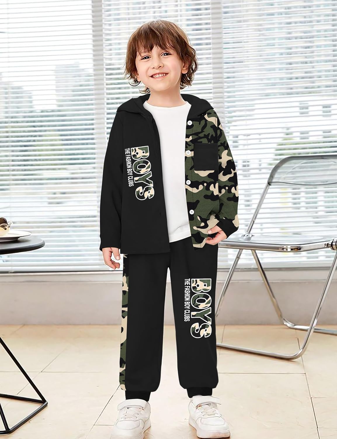 Qaoerde Toddler Plaid Hoodie for Boys FallWinter