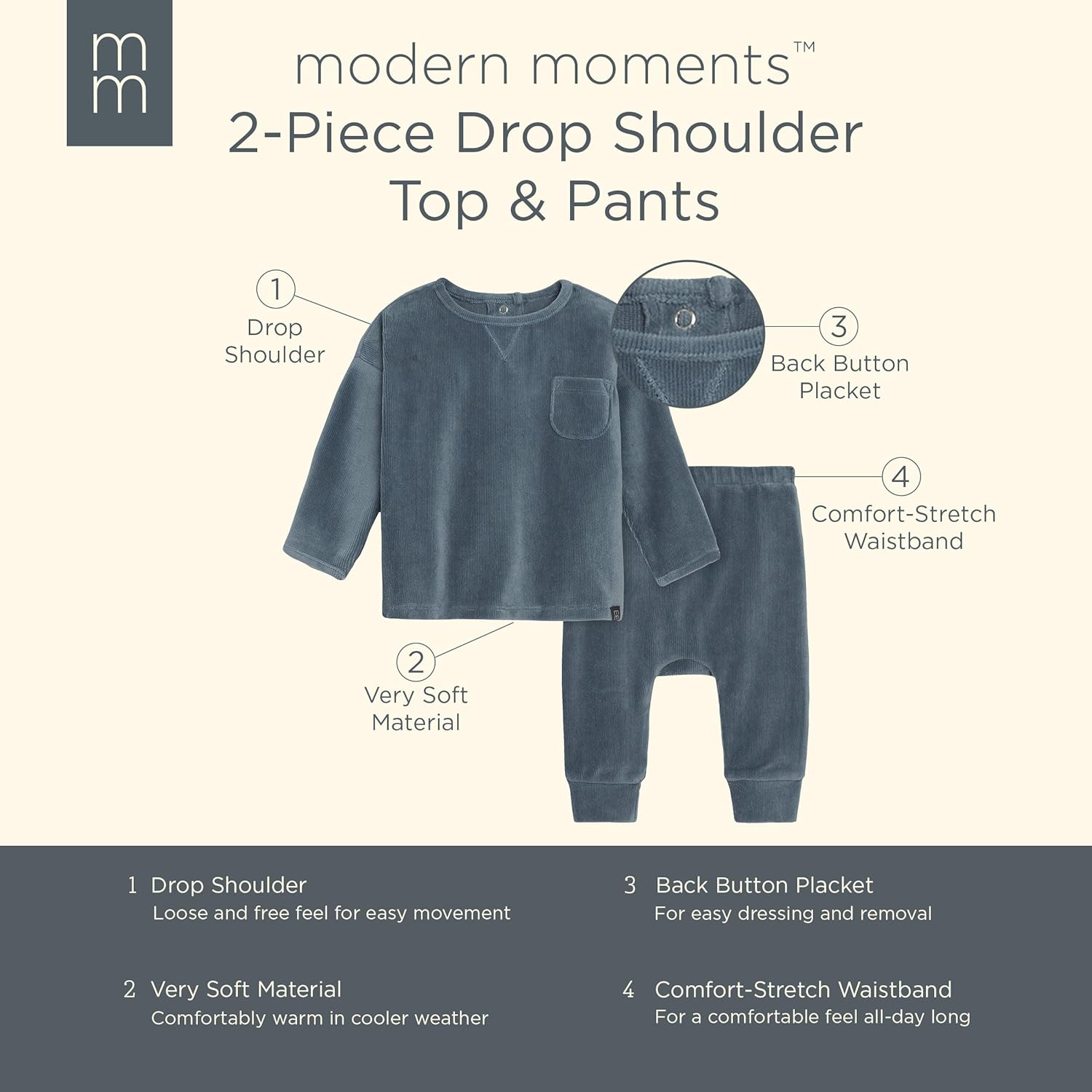 Cozy Baby Set Modern Moments Velour