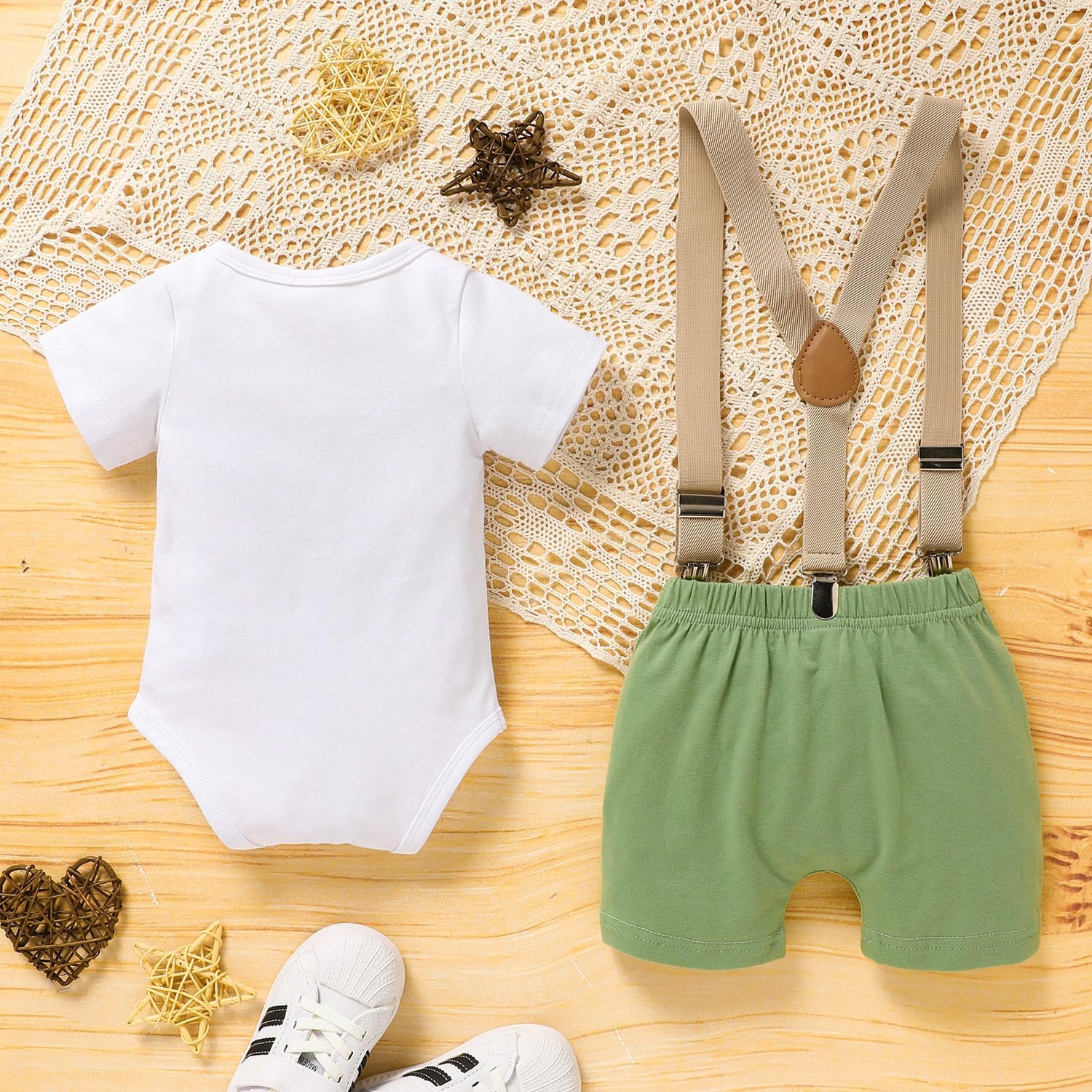 GRNSHTS Baby Boy Funny First Birthday Clothes Tropical Fruit and Animal Romper
