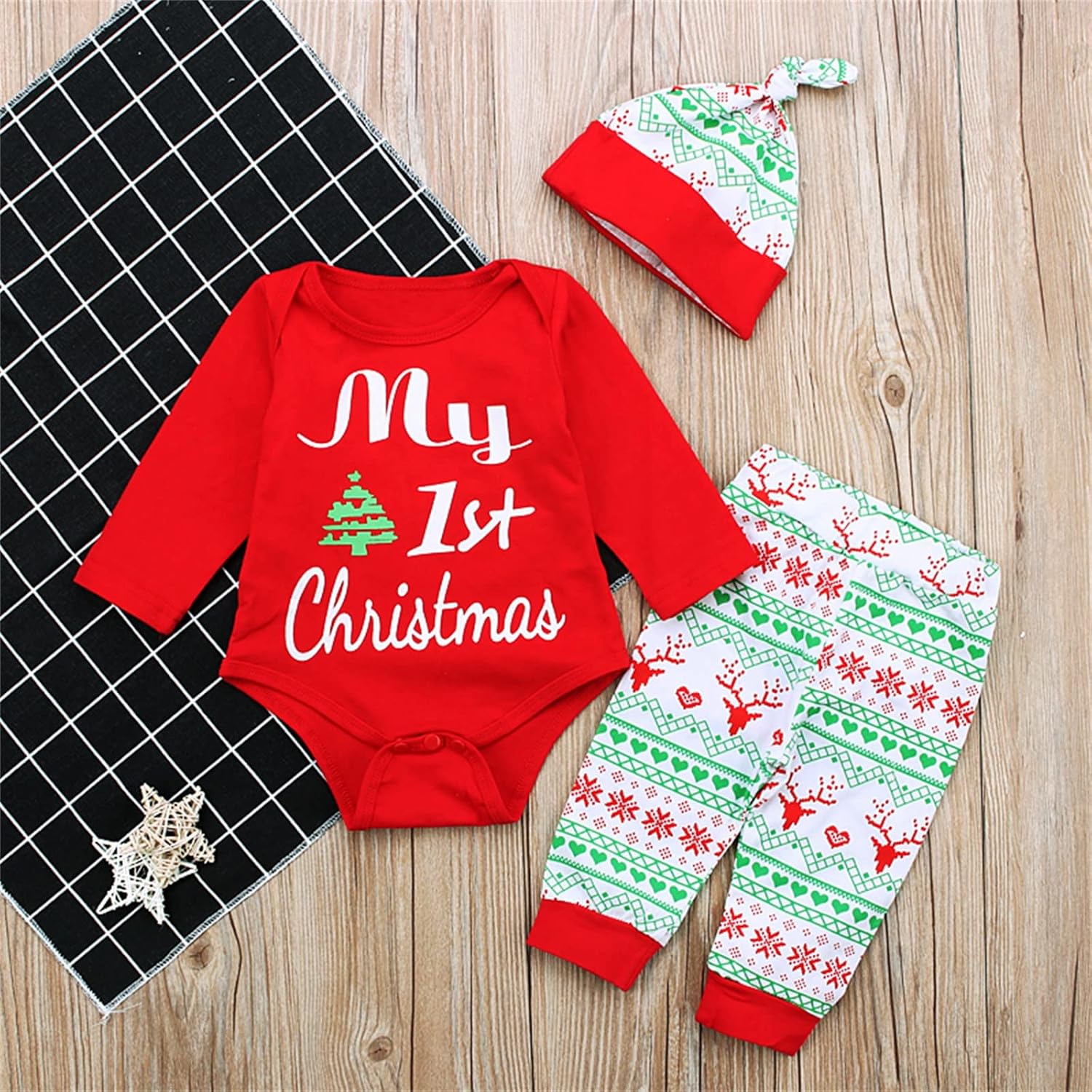 Christmas Jumpsuit Set for Boys and Girls - Soft Stretchy Romper
