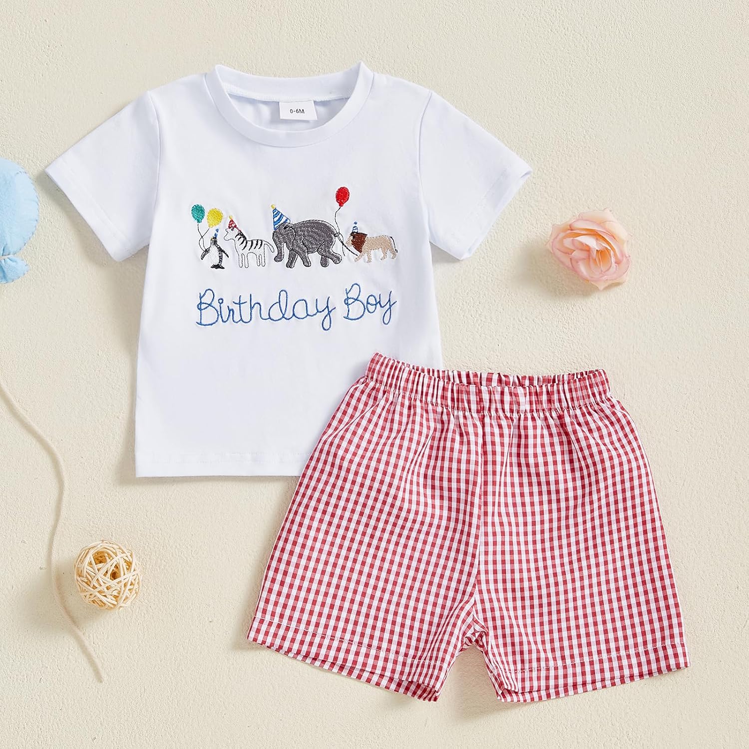 Toddler Boy Birthday Embroidered Set