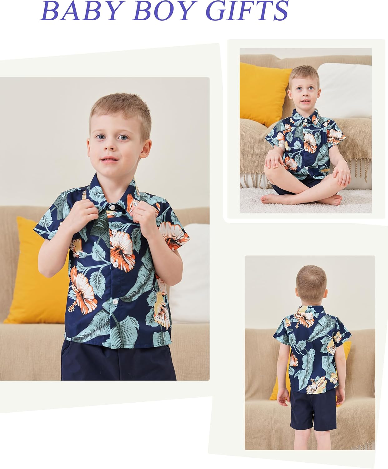 Sodlon Baby Toddler Summer Comfortable Fashionable Boys Outfits for Boys
