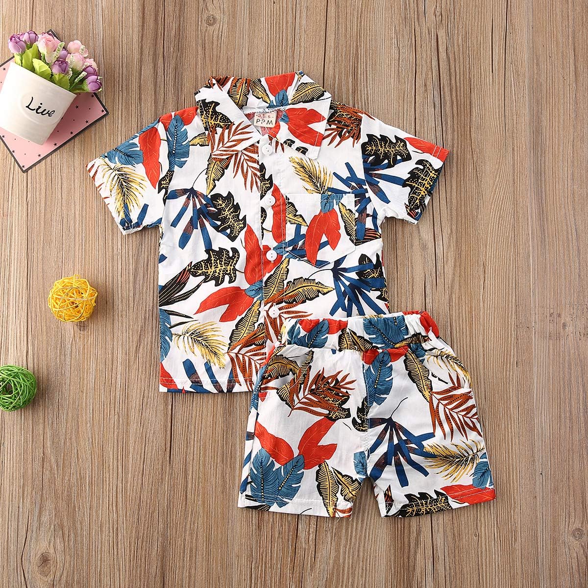 Little Hawaiian Shorts Qiylii Summer Toddler Boys Outfit