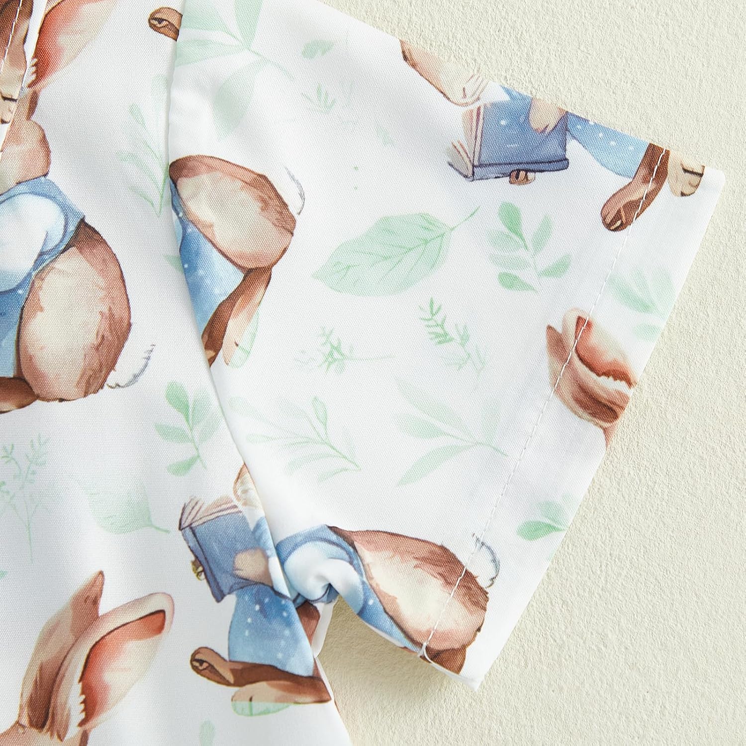 Summer Girly Look for Boys -Button-up Shorts Set