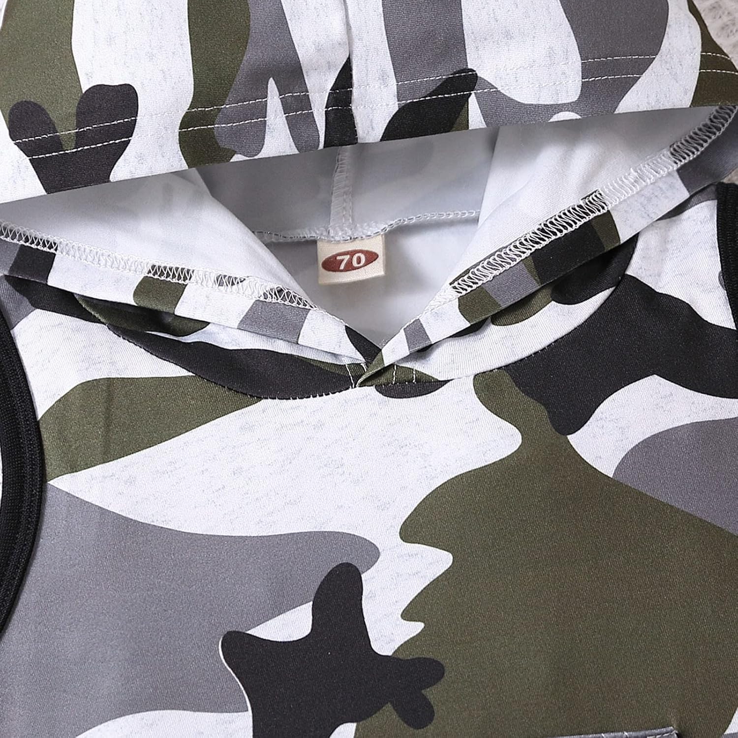 2T Toddler Boys Camouflage Hoodie Shorts Set