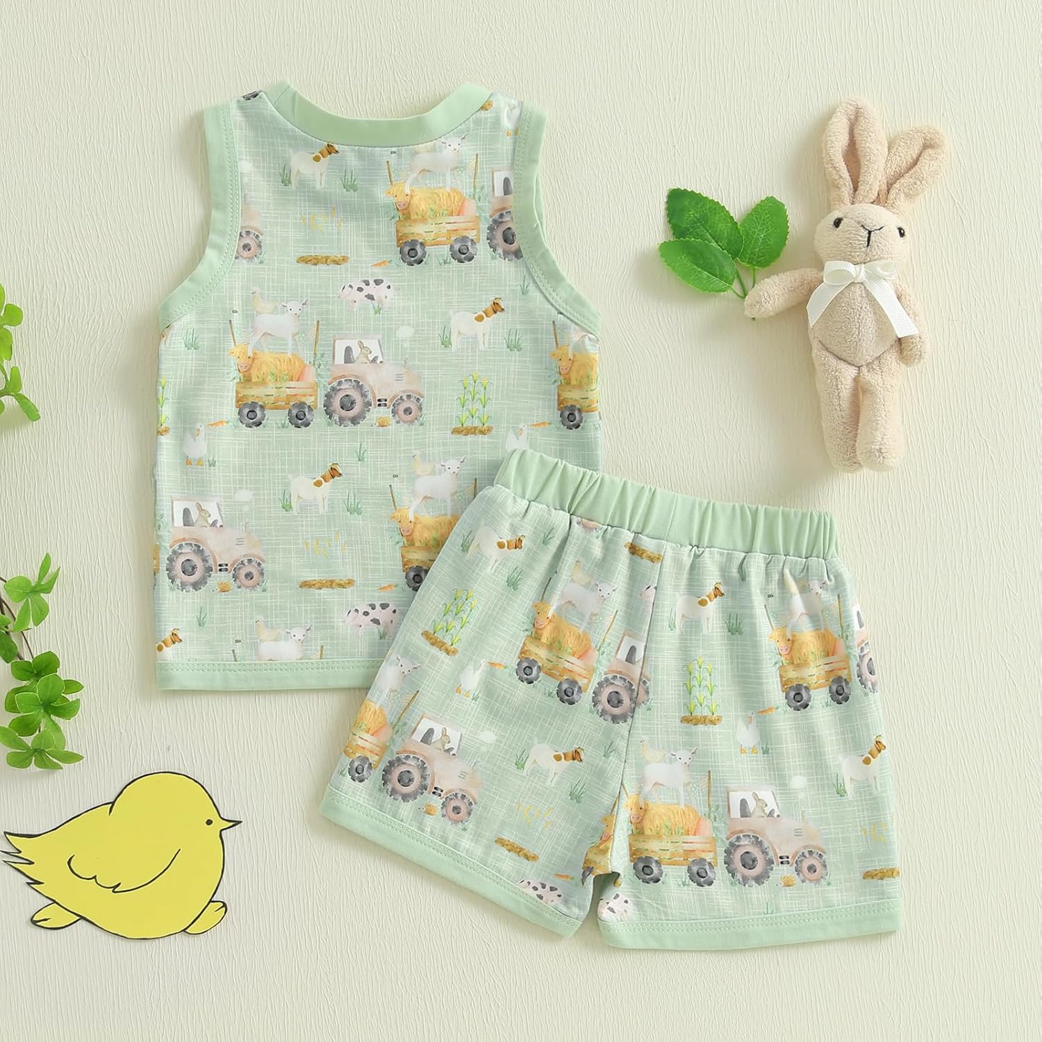 Meiweileya Infant Toddler Farm Tractor Outfit