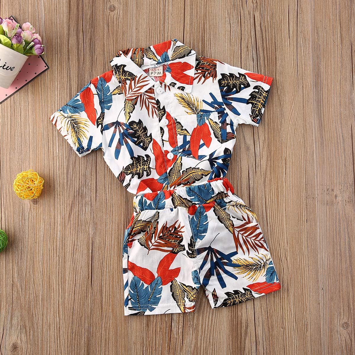 Little Hawaiian Shorts Qiylii Summer Toddler Boys Outfit