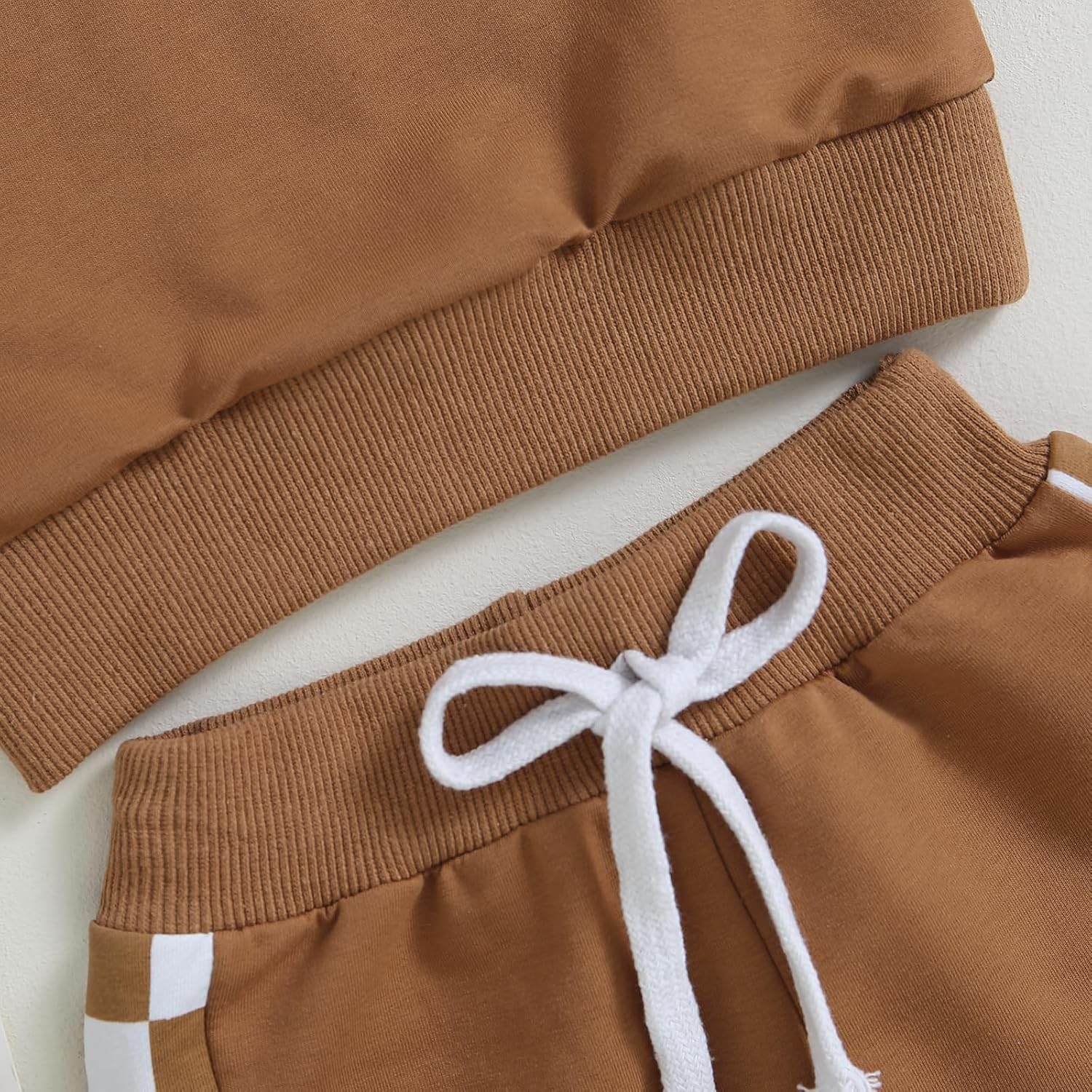 Cutie Toddler Boy Fall Outfit Soft Elastic Crewneck Pants Set