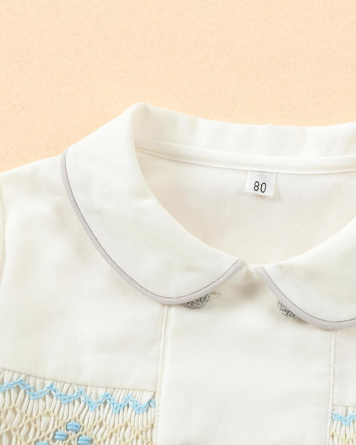 Twoflower Toddler Boy Smocked Outfit - Unique Fall Long Sleeve Shirts for Boys