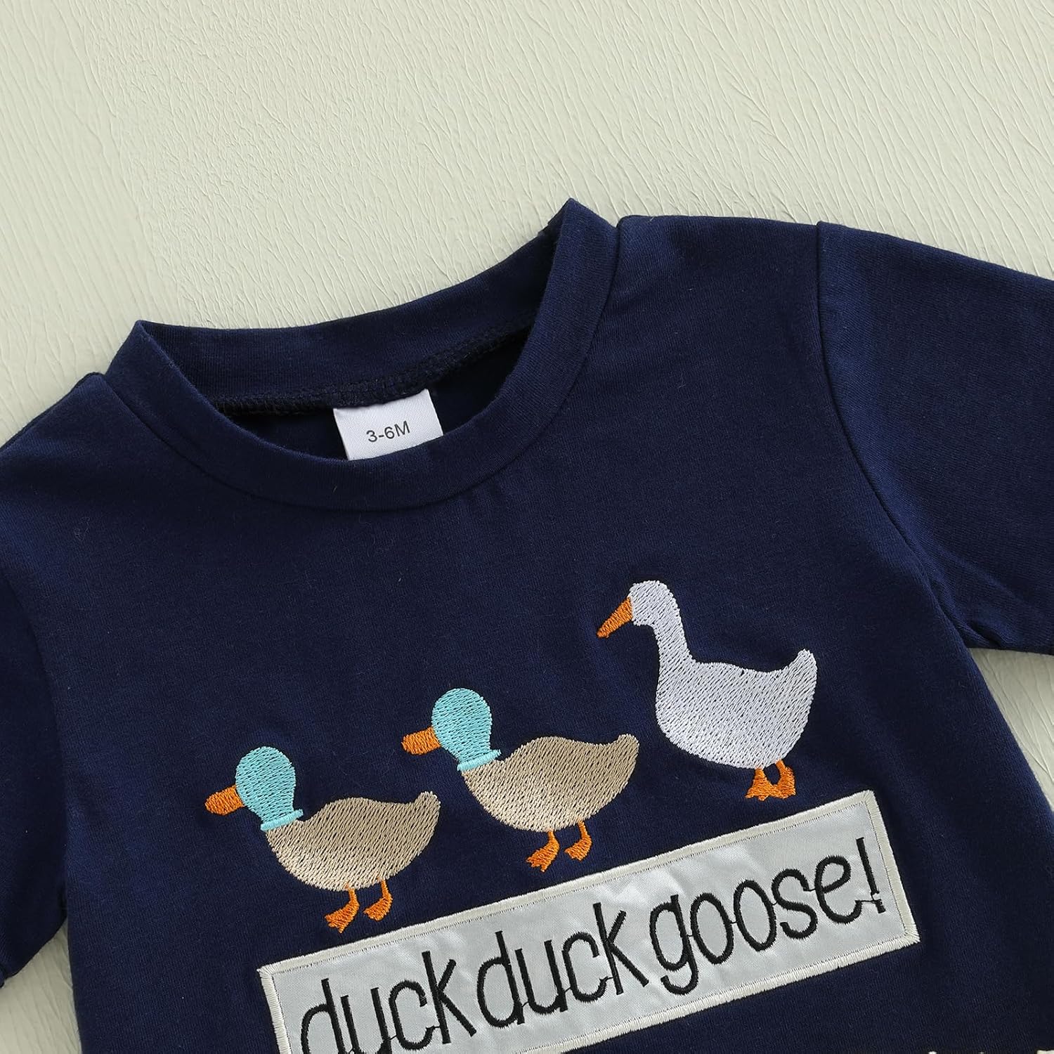 Toddler Baby Boy Summer Plaid Shorts Set with Duck Embroidery