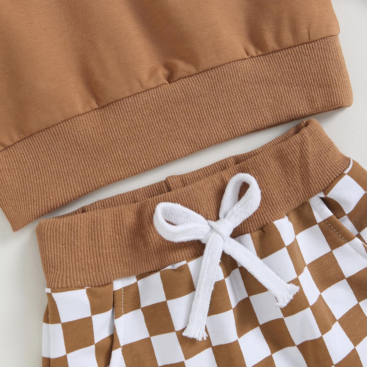 Toddler Baby Boy Plaid Sweatshirt Pant Set 2Pcs Fall Winter Outfit