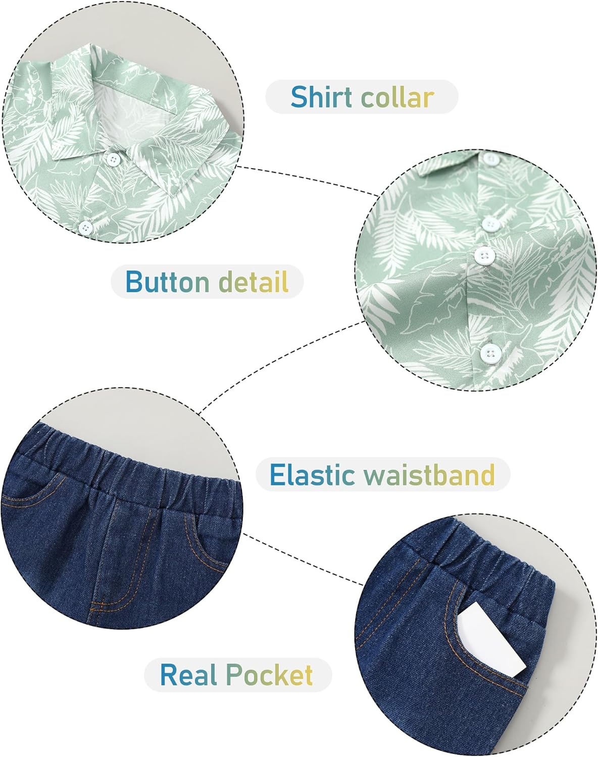 CocoRARA Toddler Boys Beach Set