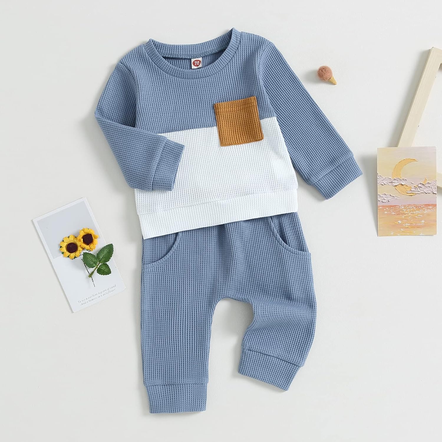 Cozy Fall Winter Toddler Boys Outfit - Soft Cotton-Polyblend