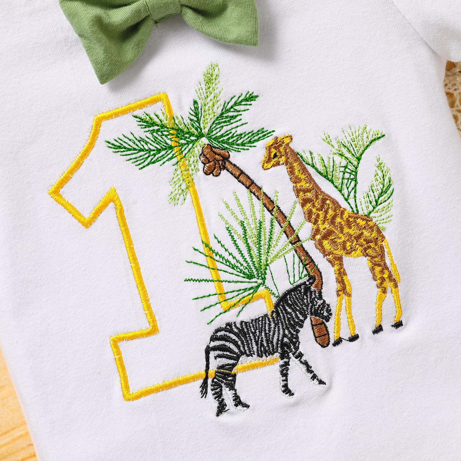 GRNSHTS Baby Boy Funny First Birthday Clothes Tropical Fruit and Animal Romper