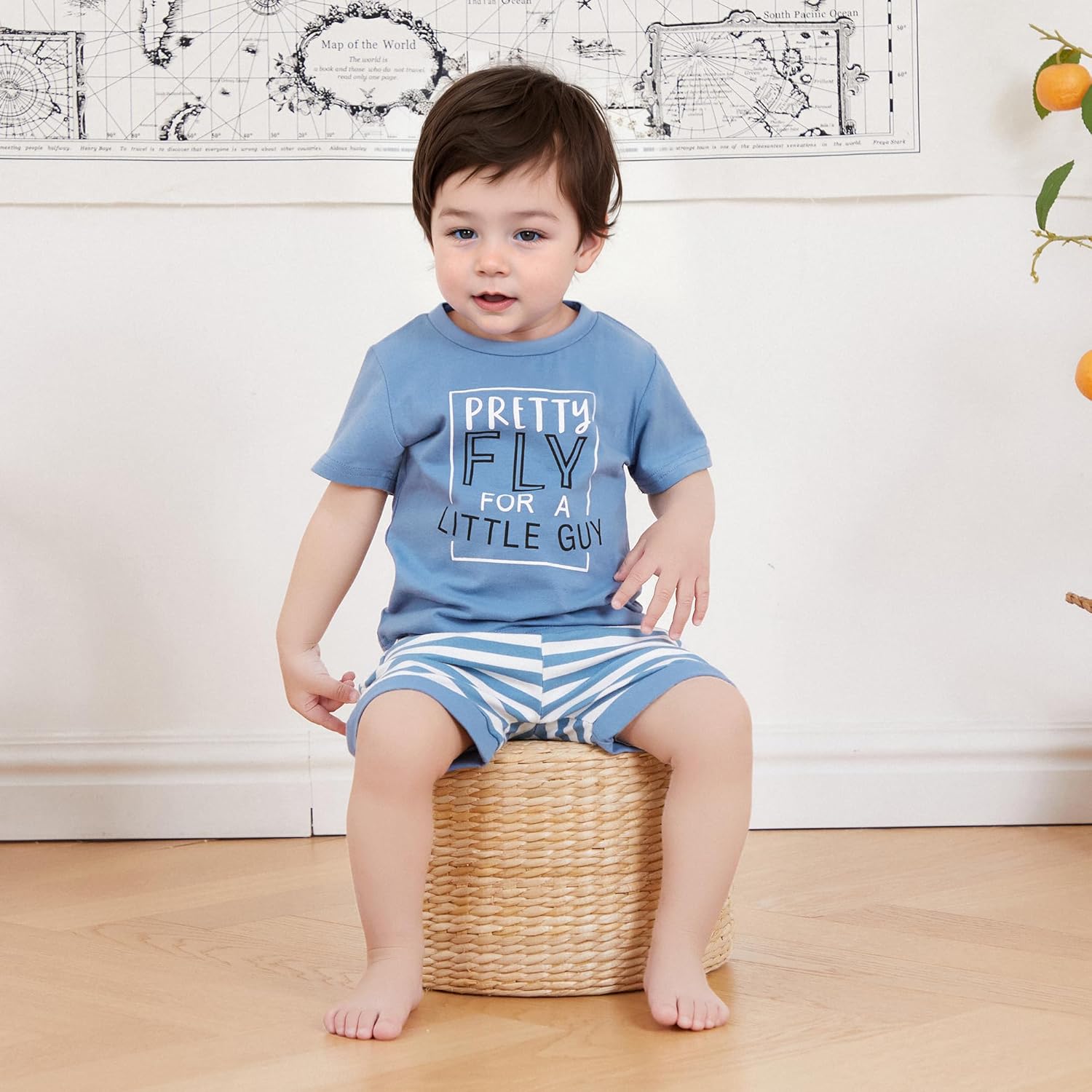 Engofs Toddler Boys Summer T-Shirts and Shorts Tractor Print Set
