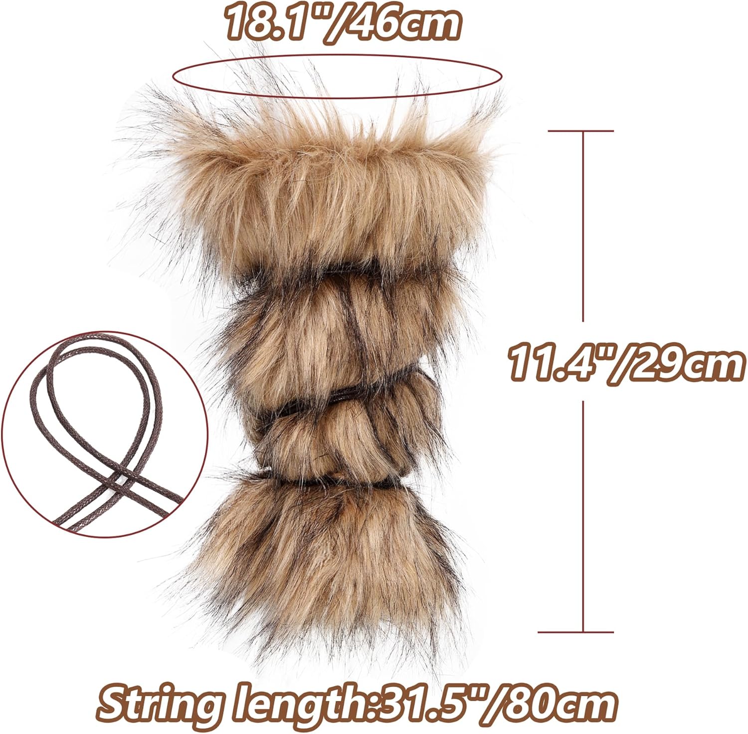 KUOIN Faux Fur Arm Wrap