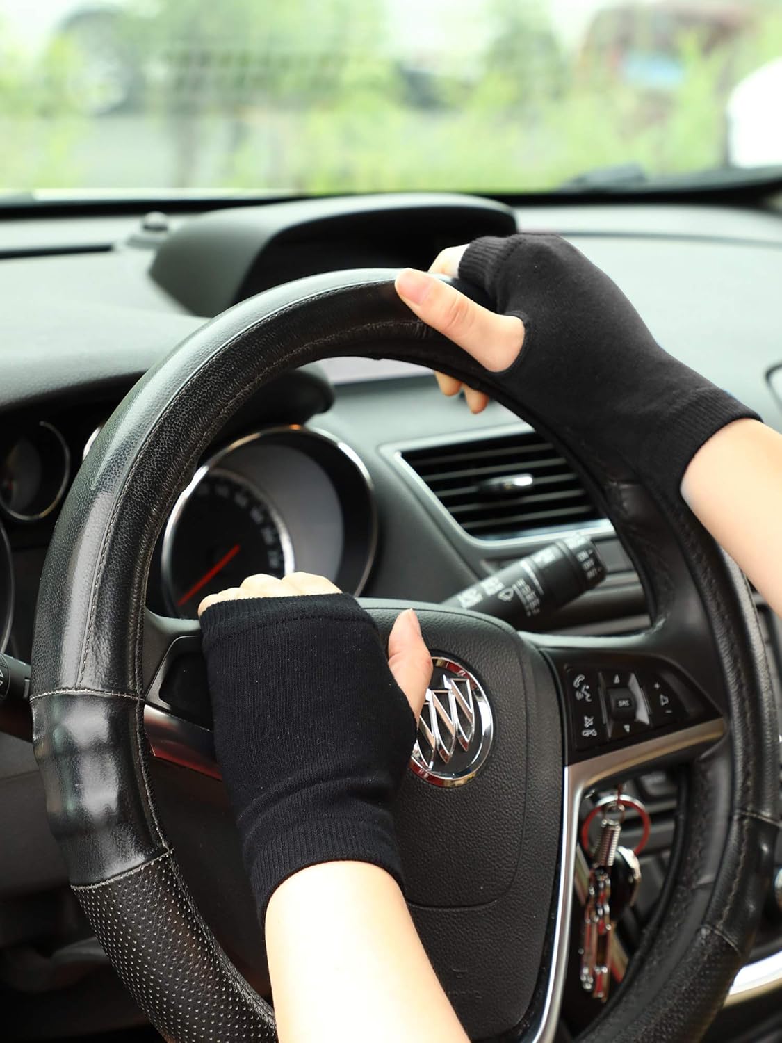 Blulu Fingerless Driving Gloves for Men Women