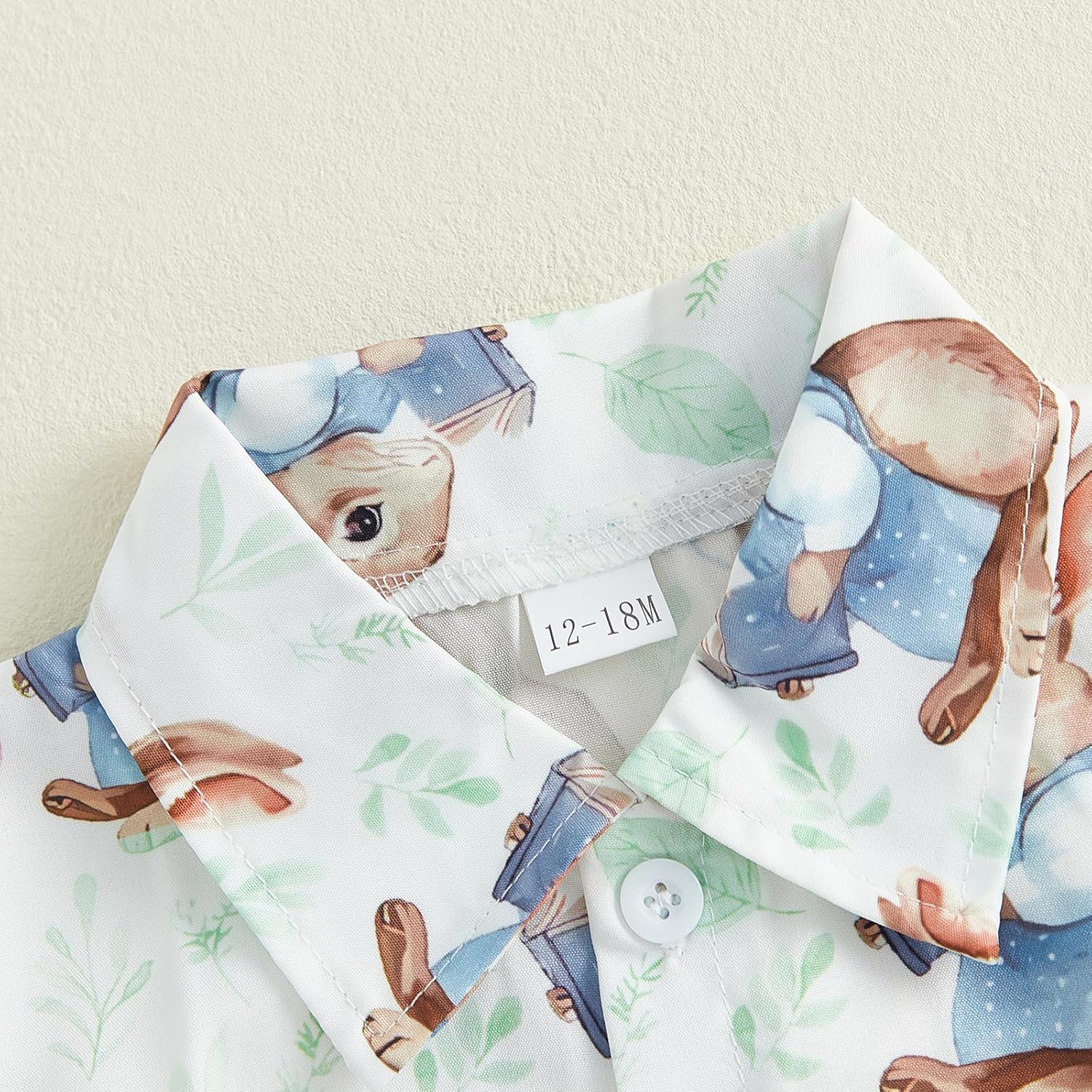 Summer Girly Look for Boys -Button-up Shorts Set