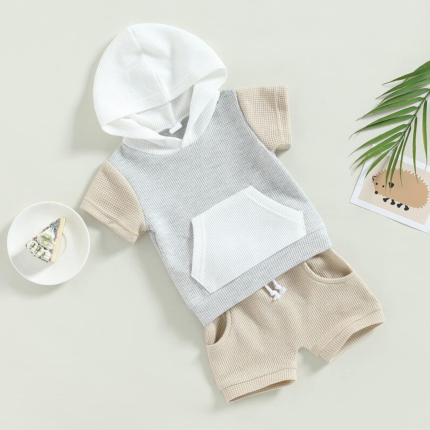 Cute Short Sleeve Hoodie for Baby