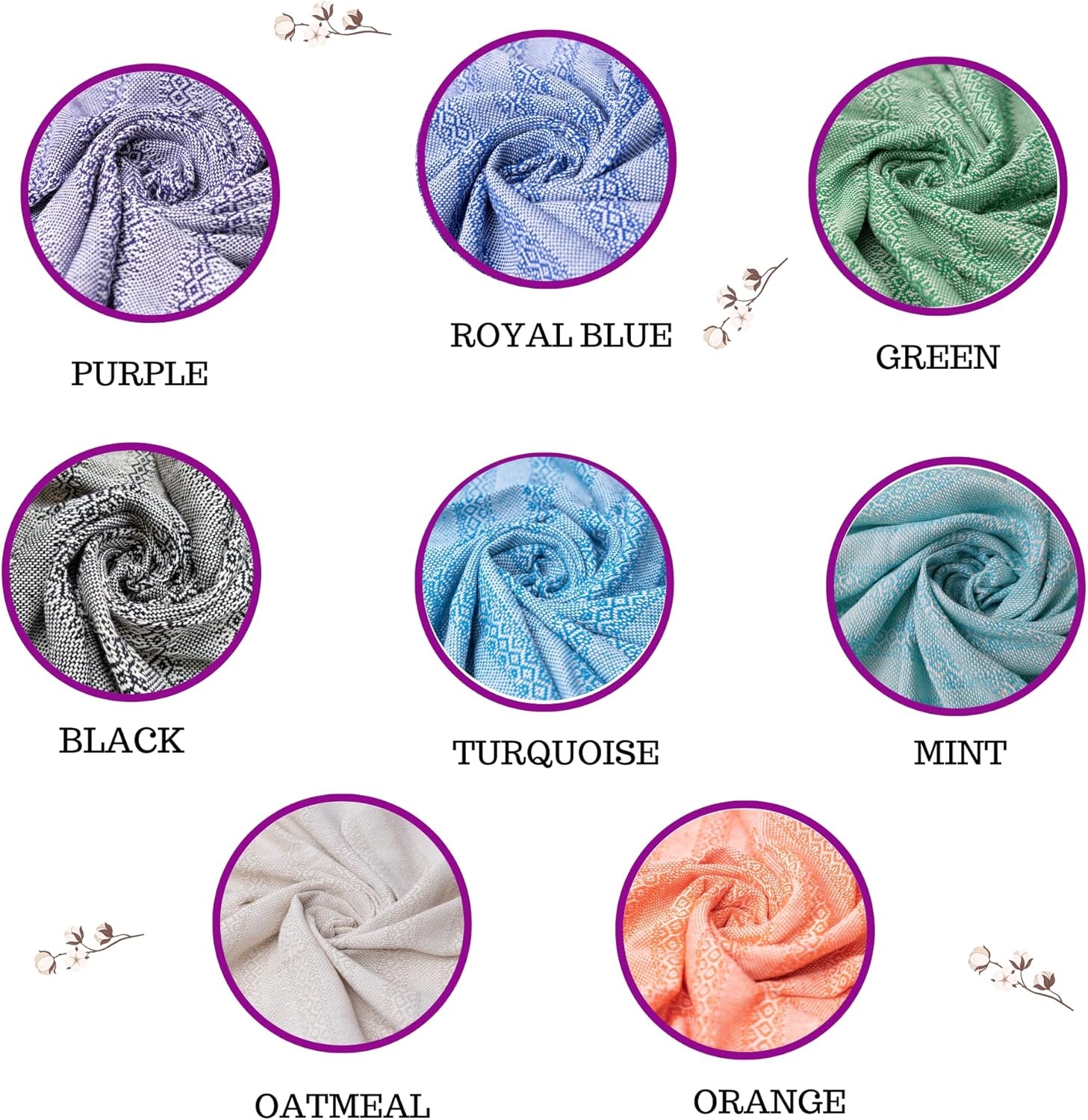 Mexican Rebozo Scarf Oatmeal Baby Trapoz