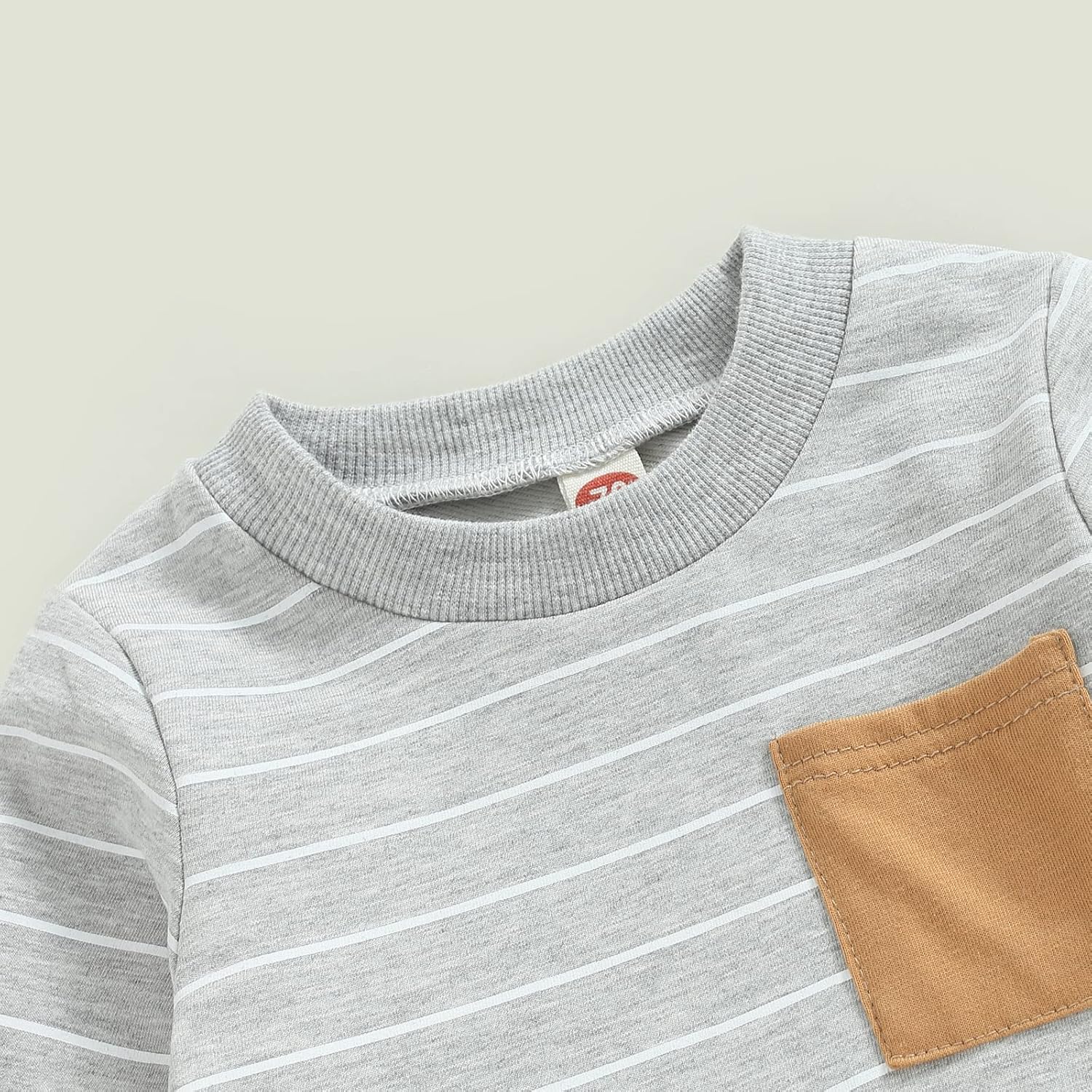 Patchwork Long Sleeve sweatshirt with Stripe Print for Toddler Boys