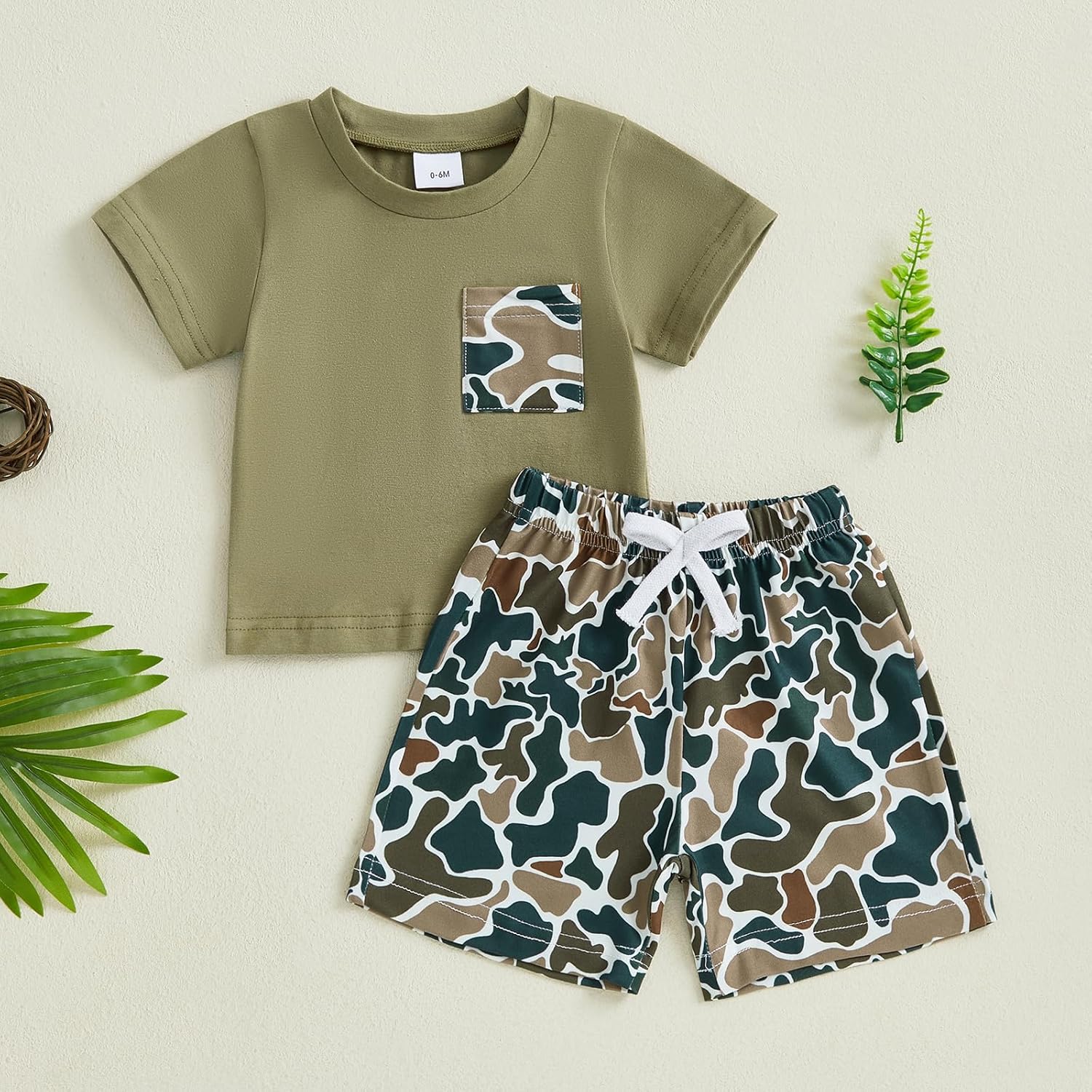 Brvxia Toddler Summer dinosaur Print T-Shirt Shorts Set for Boys