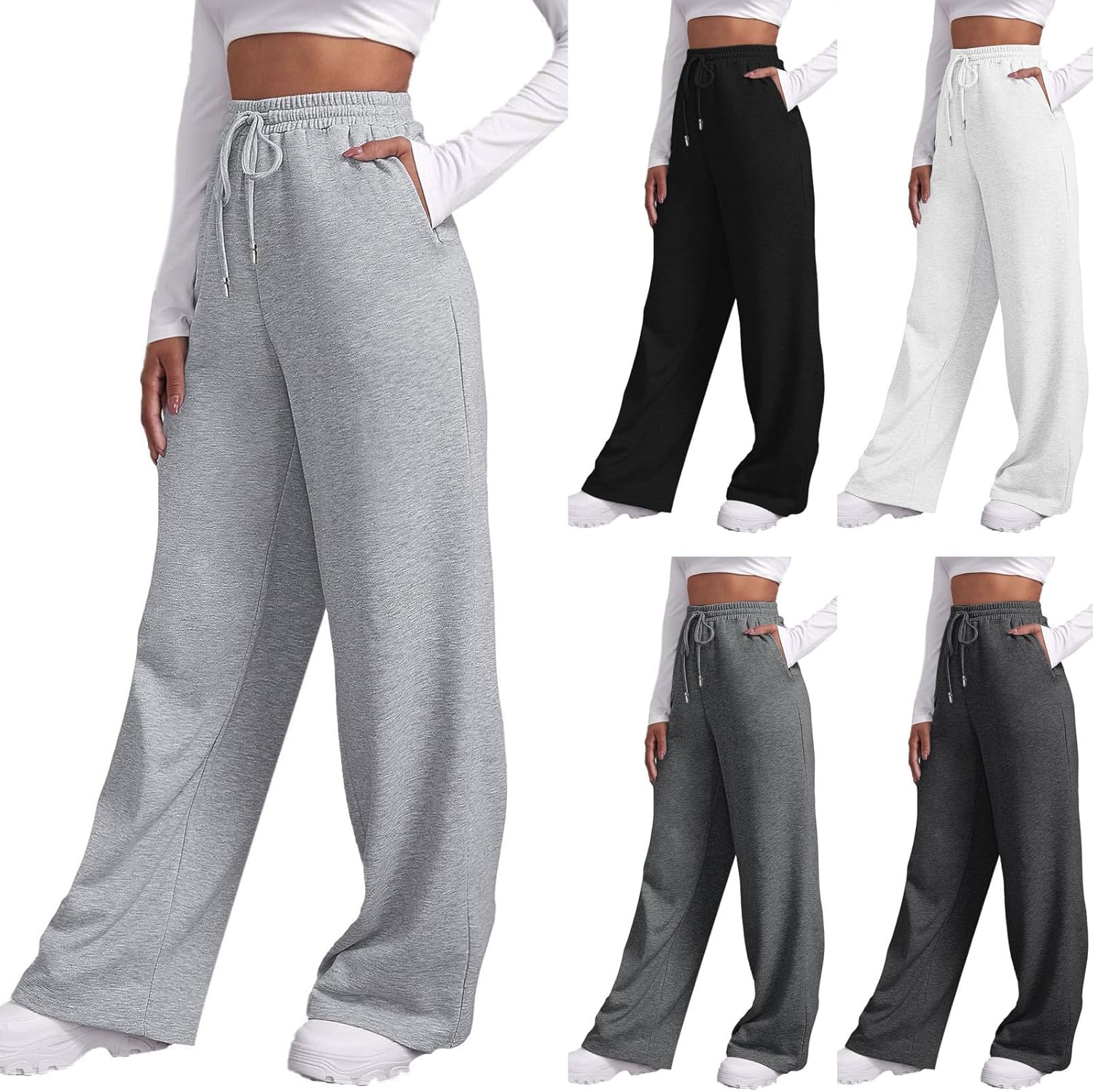 Baggy Floral Print Unisexemale Fall Joggers with Pockets
