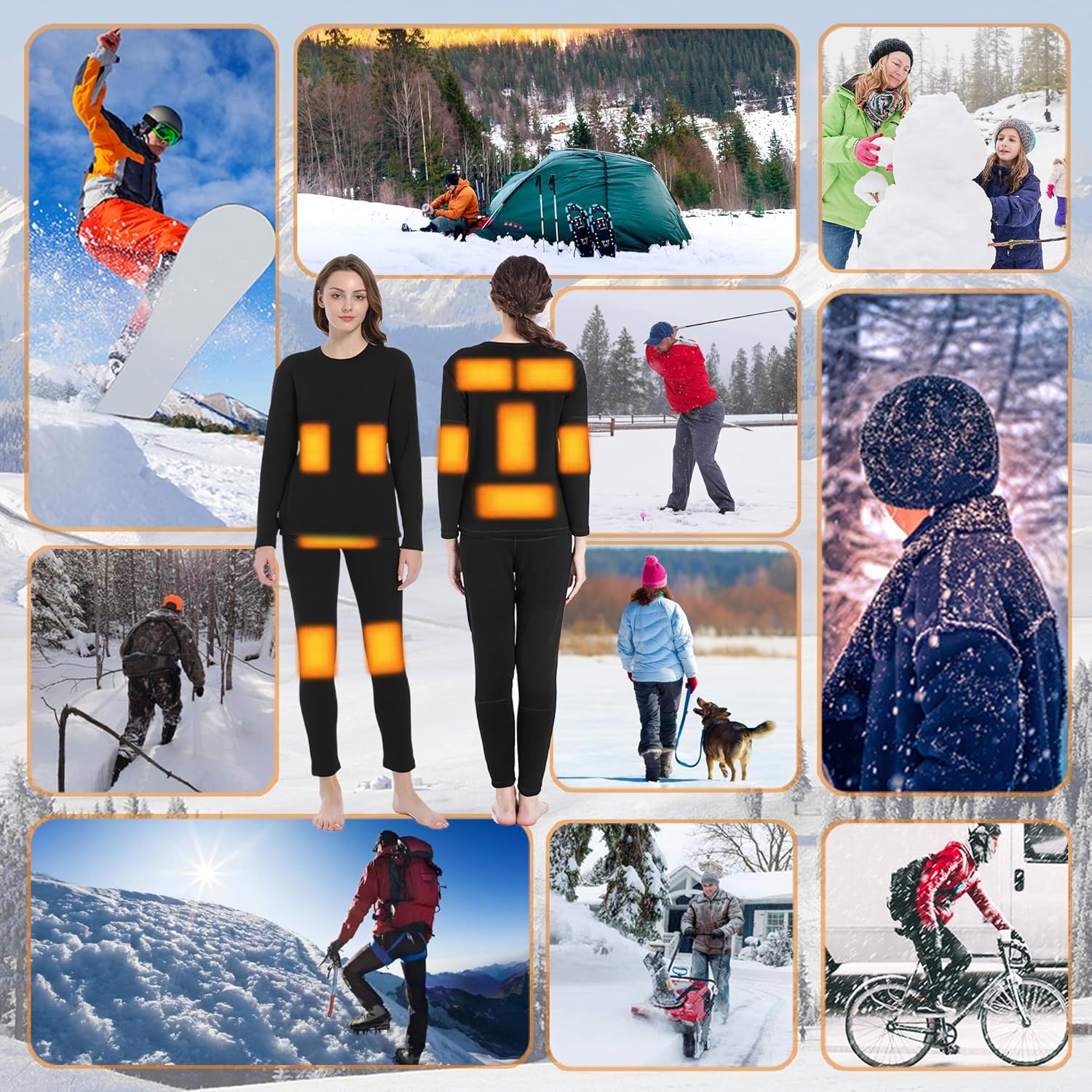 Heated Long Johns Set for Women -