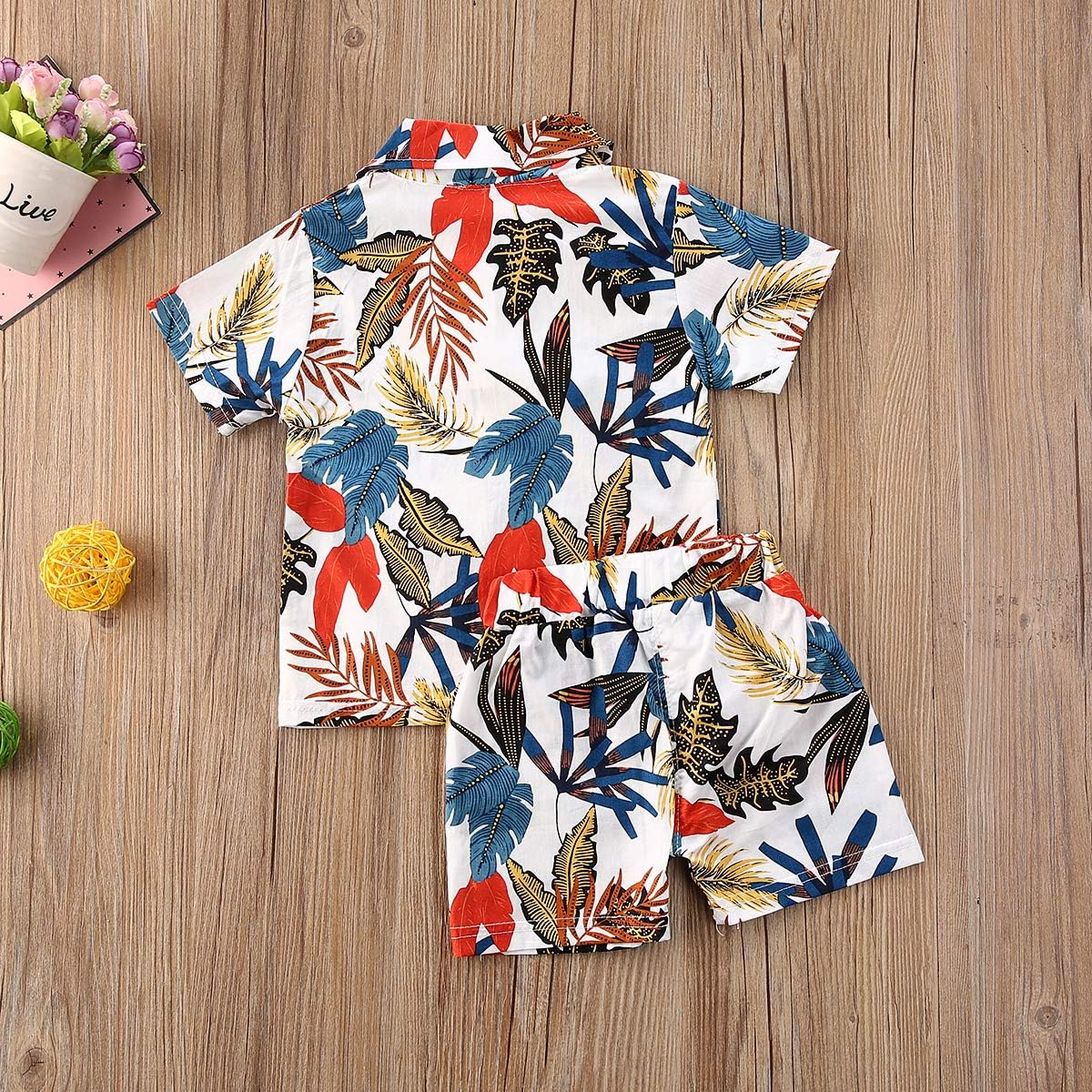 Little Hawaiian Shorts Qiylii Summer Toddler Boys Outfit